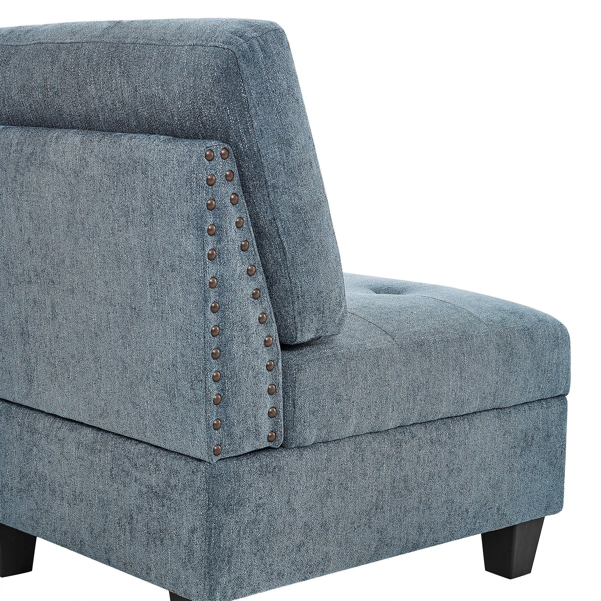 Single Chair  for Modular Sectional，Navy（26.5“x31.5”x36“）