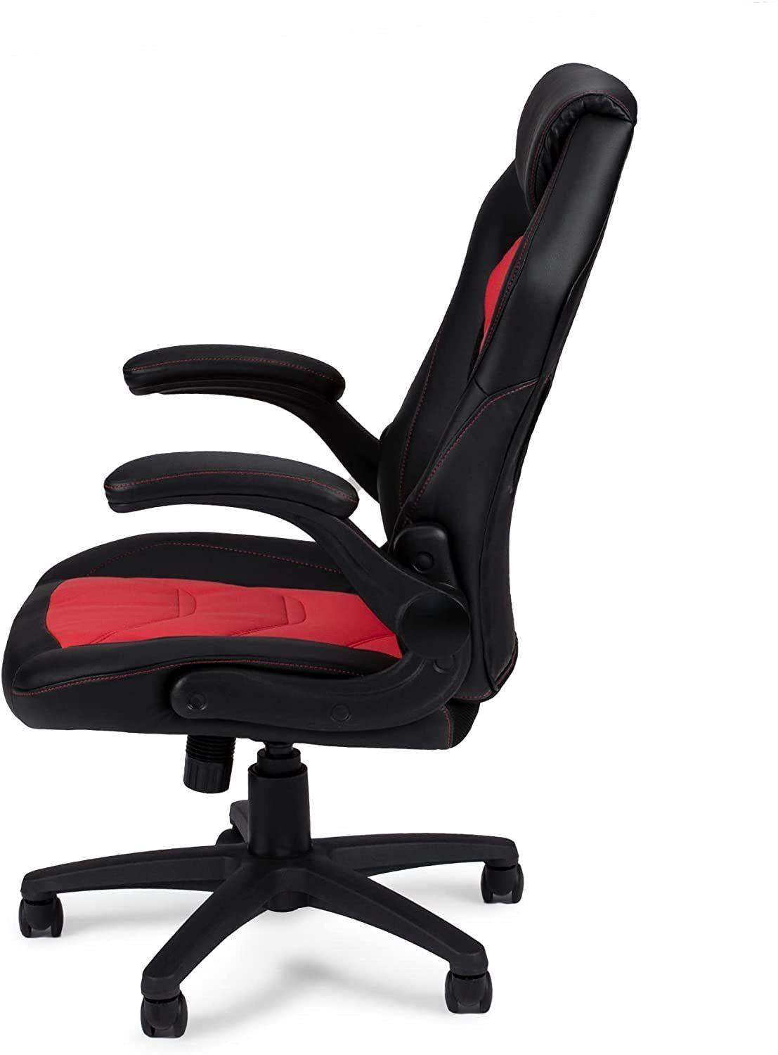 Office Chair Upholstered 1pc Comfort Chair Relax Gaming Office Chair Work Black And Red Color