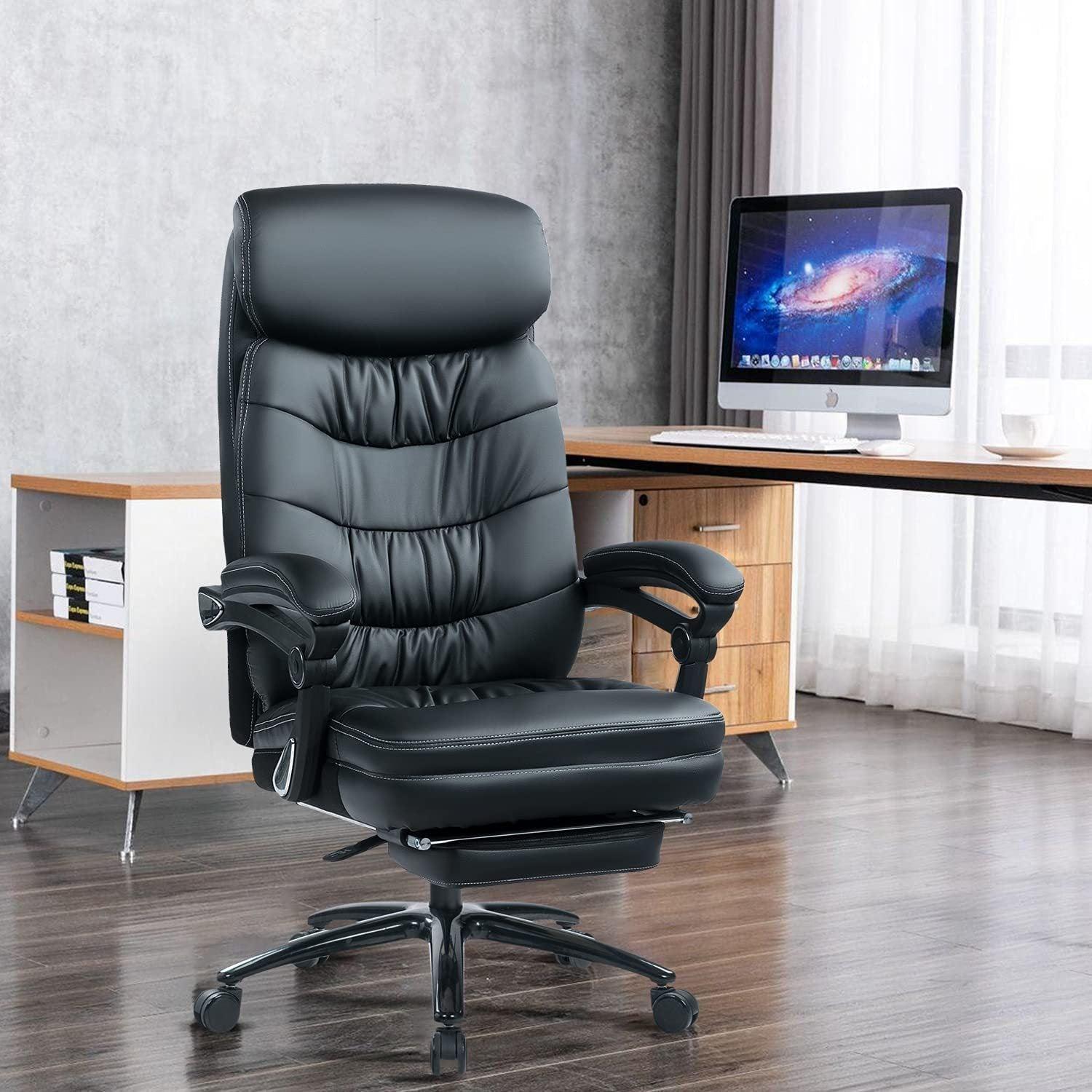 Office Chair,Adjustable rotary office executive chair/PU leather+PVC/heavy weight image