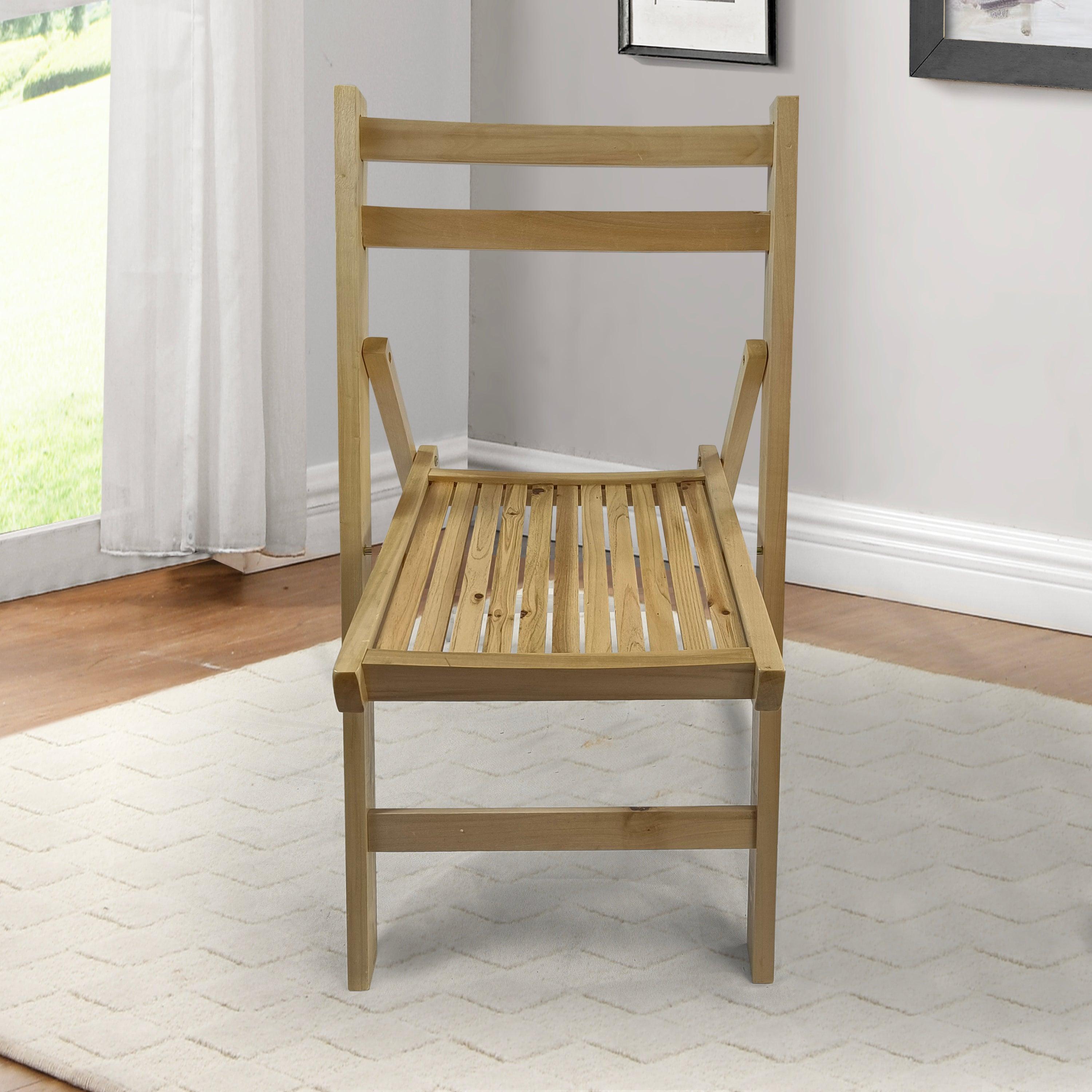 Furniture Slatted Wood Folding Special Event Chair - Wood, Set of 4 ，FOLDING CHAIR, FOLDABLE STYLE