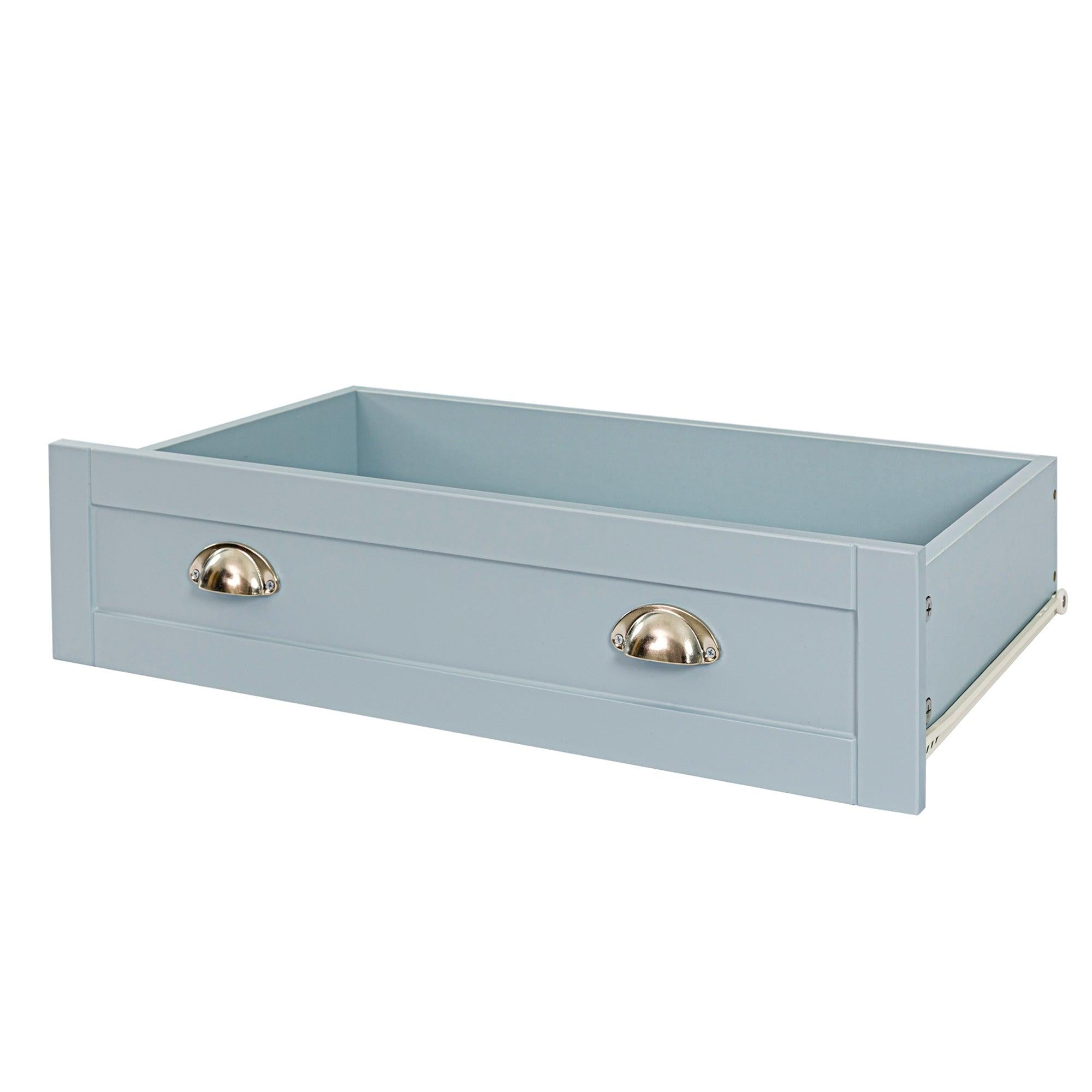 DRAWER DRESSER CABINET，BAR CABINET, storge cabinet, lockers, retro shell-shaped handle, can be placed in the living room, bedroom, dining room, Blue-gray