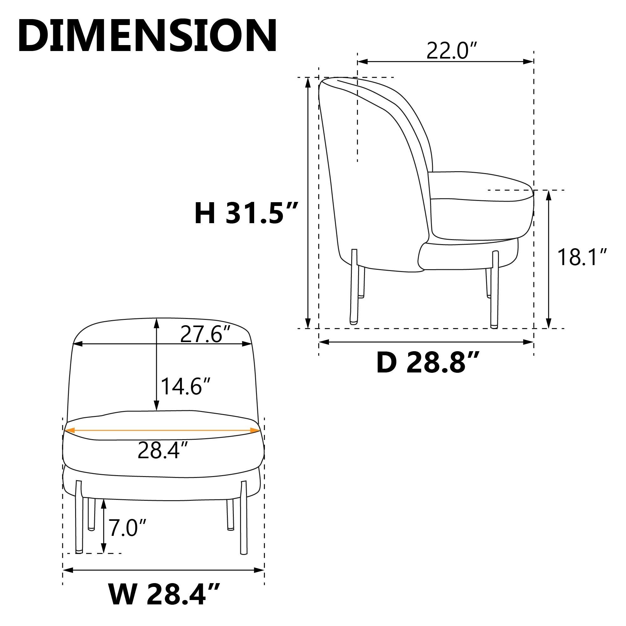 28.4"W Accent Chair Upholstered Curved Backrest Reading Chair Single Sofa Leisure Club Chair with Golden Adjustable Legs For Living Room Bedroom Dorm Room (Ivory Boucle)