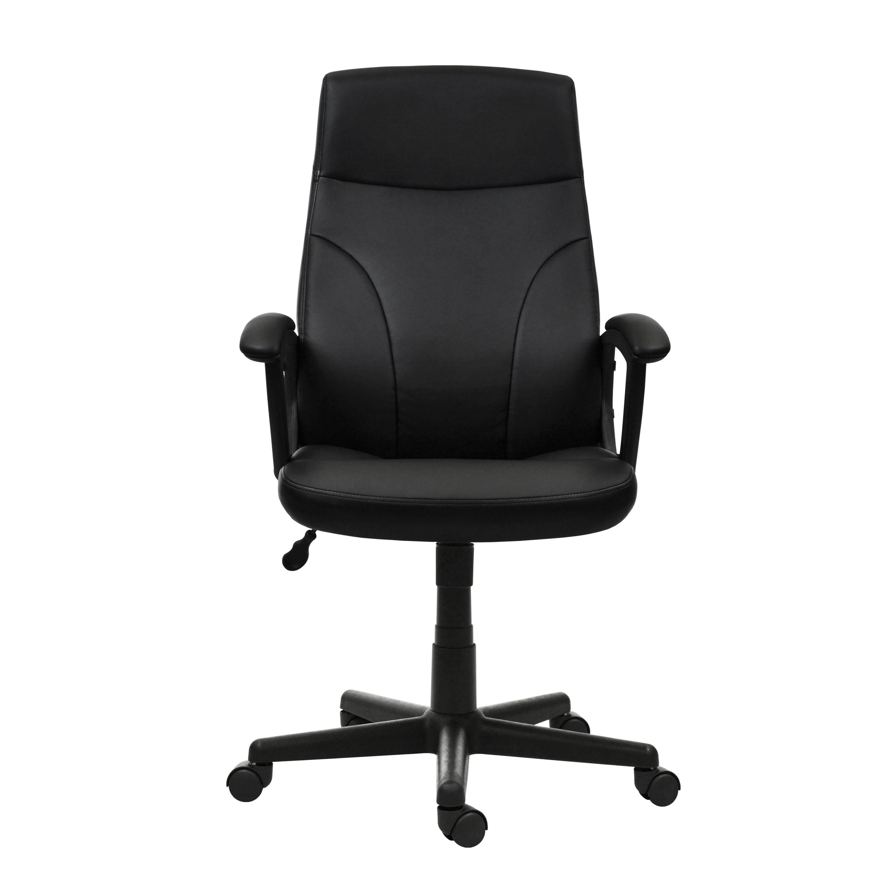 Techni Mobili Medium Back Executive Office Chair, Black