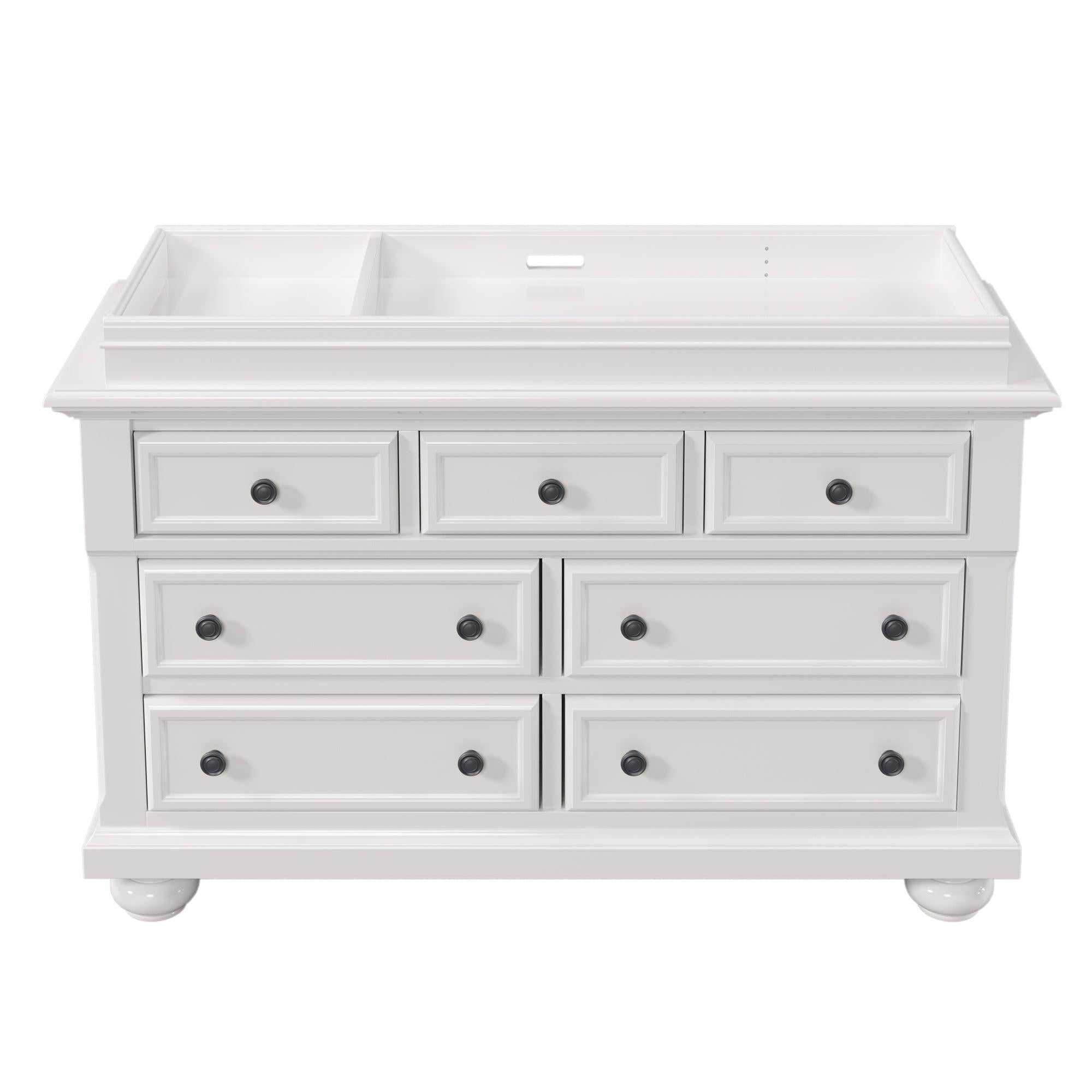 Changing Topper, Removable Changing Tray, White