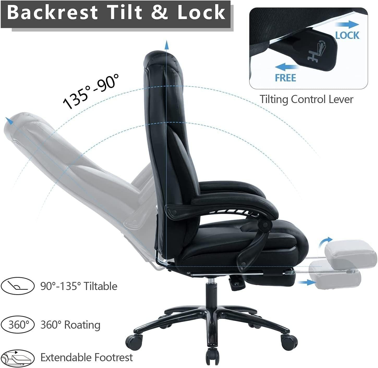 Office Chair.Heavy and tall adjustable executive  Big and Tall Office Chair