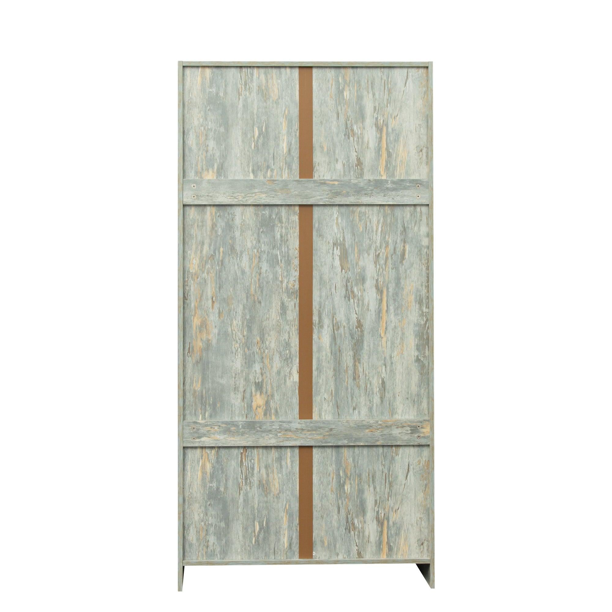 High wardrobe and kitchen cabinet with 2 doors,Grey