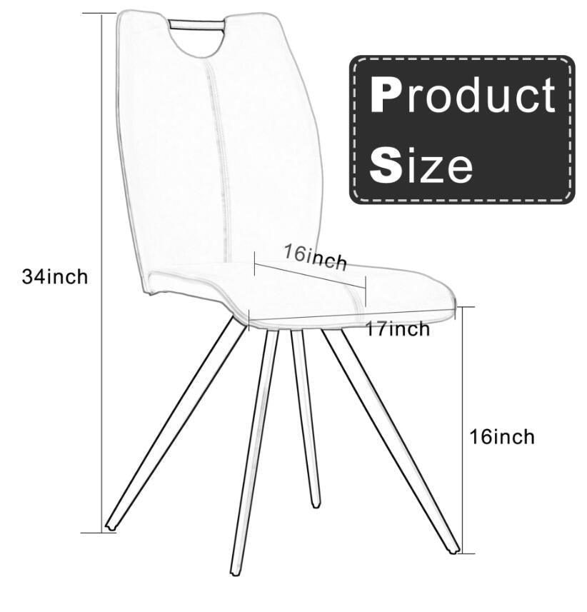 Modern Middle Ages Grey Dining Chairs Set of 4,Office chair. Living Room Armless Accent PU Leather Chairs for Home, Kitchen, Cafe, Office,Dresser ,Waiting Room, Farmhouse,Restaurant(White)