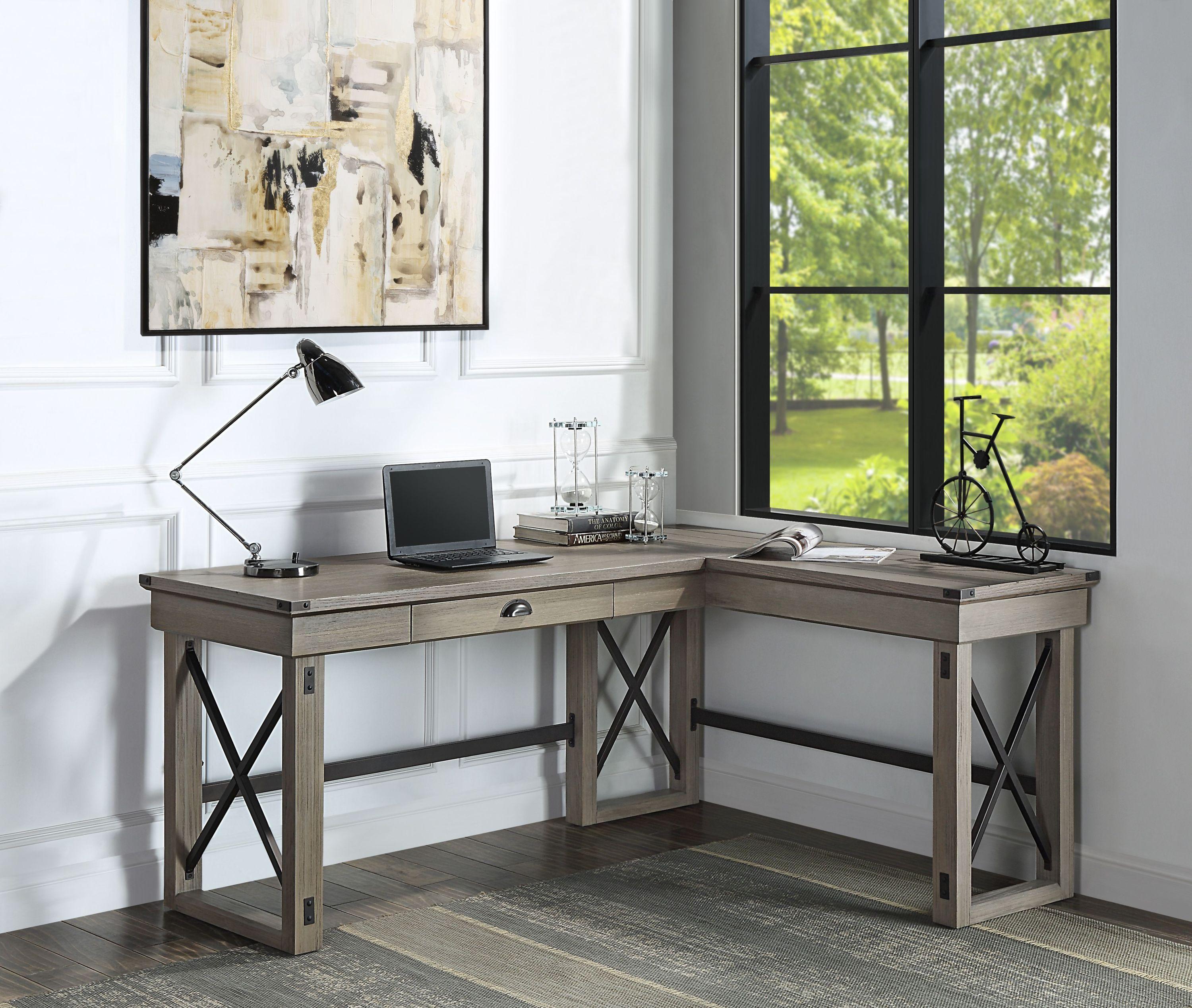 ACME Talmar Writing Desk w/Lift Top in Rustic Oak Finish OF00053 image