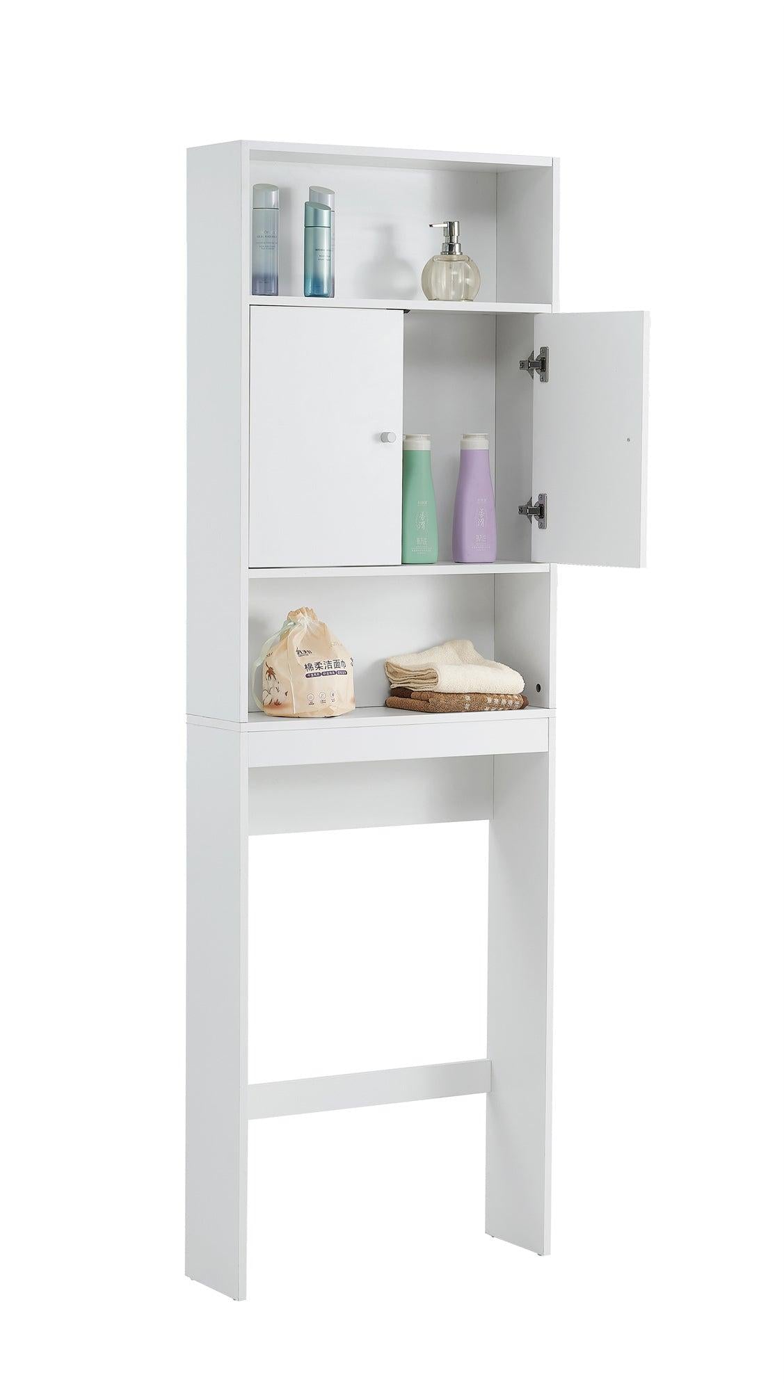 Home Bathroom Shelf Over-The-Toilet, Bathroom SpaceSaver, Bathroom, TolliletStorage cabinet,WHITE,MDF BOARD