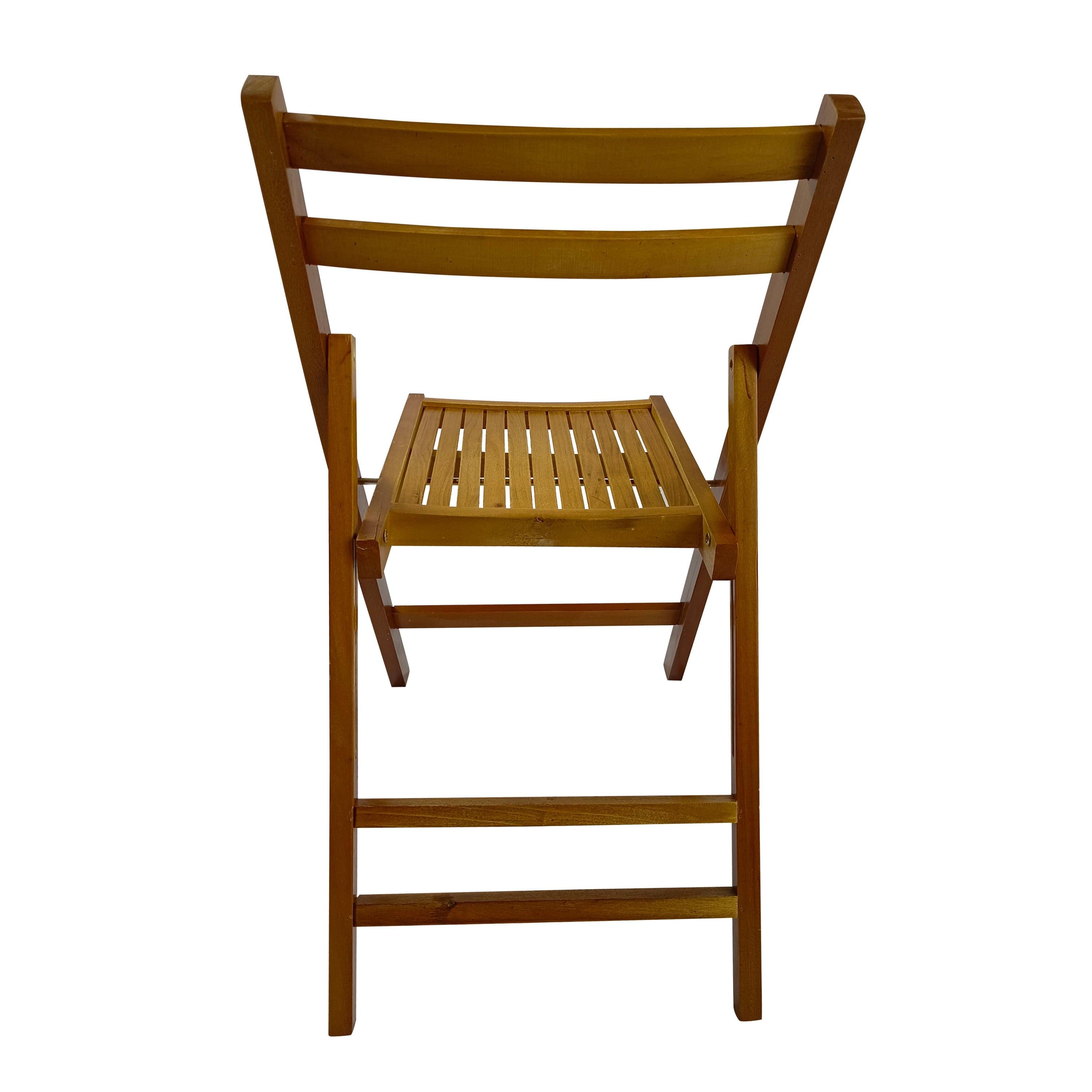 Furniture Slatted Wood Folding Special Event Chair - Honey color, Set of 4 ，FOLDING CHAIR, FOLDABLE STYLE