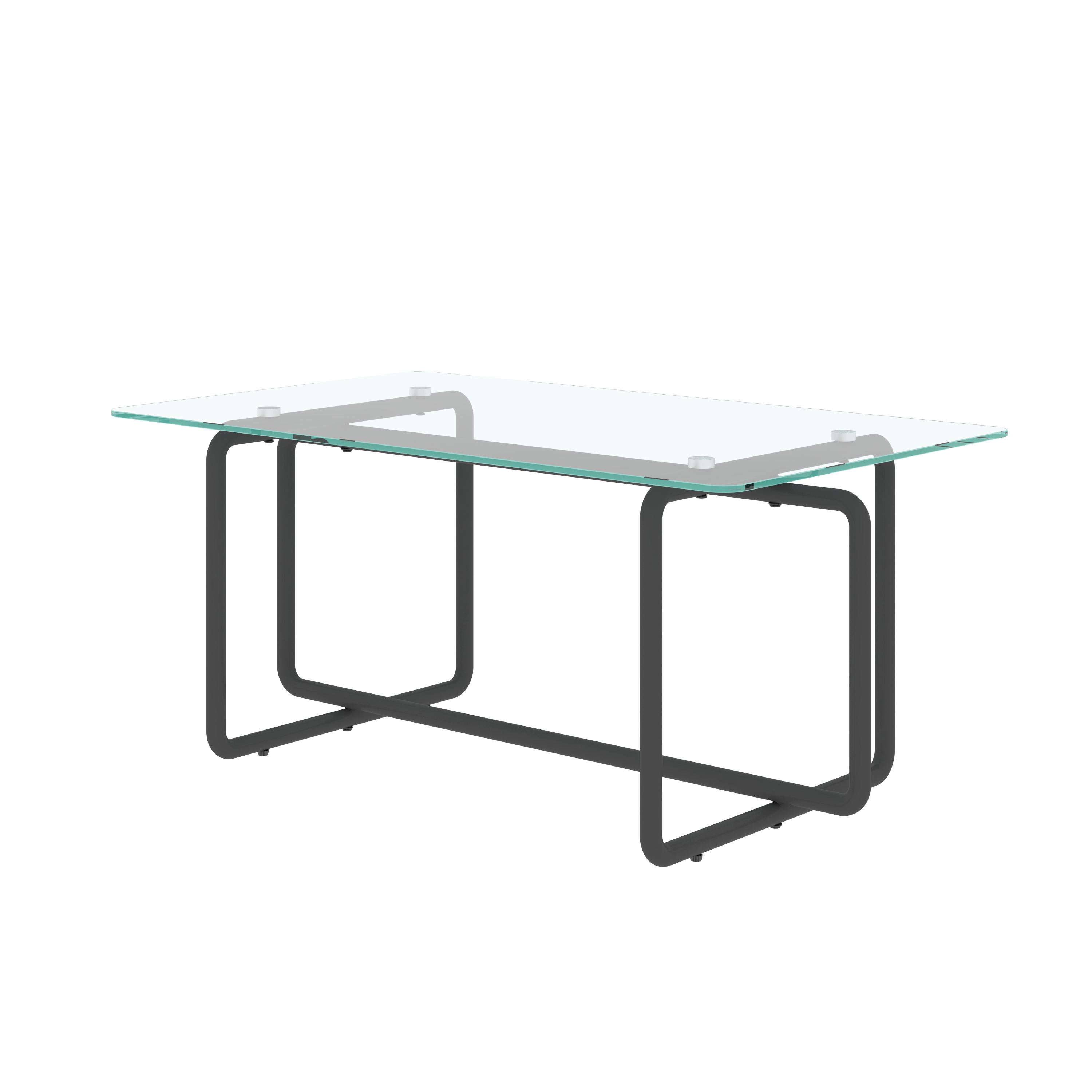 Modern Tempered Glass Tea Table Coffee Table, Table for Living Room,Transparent