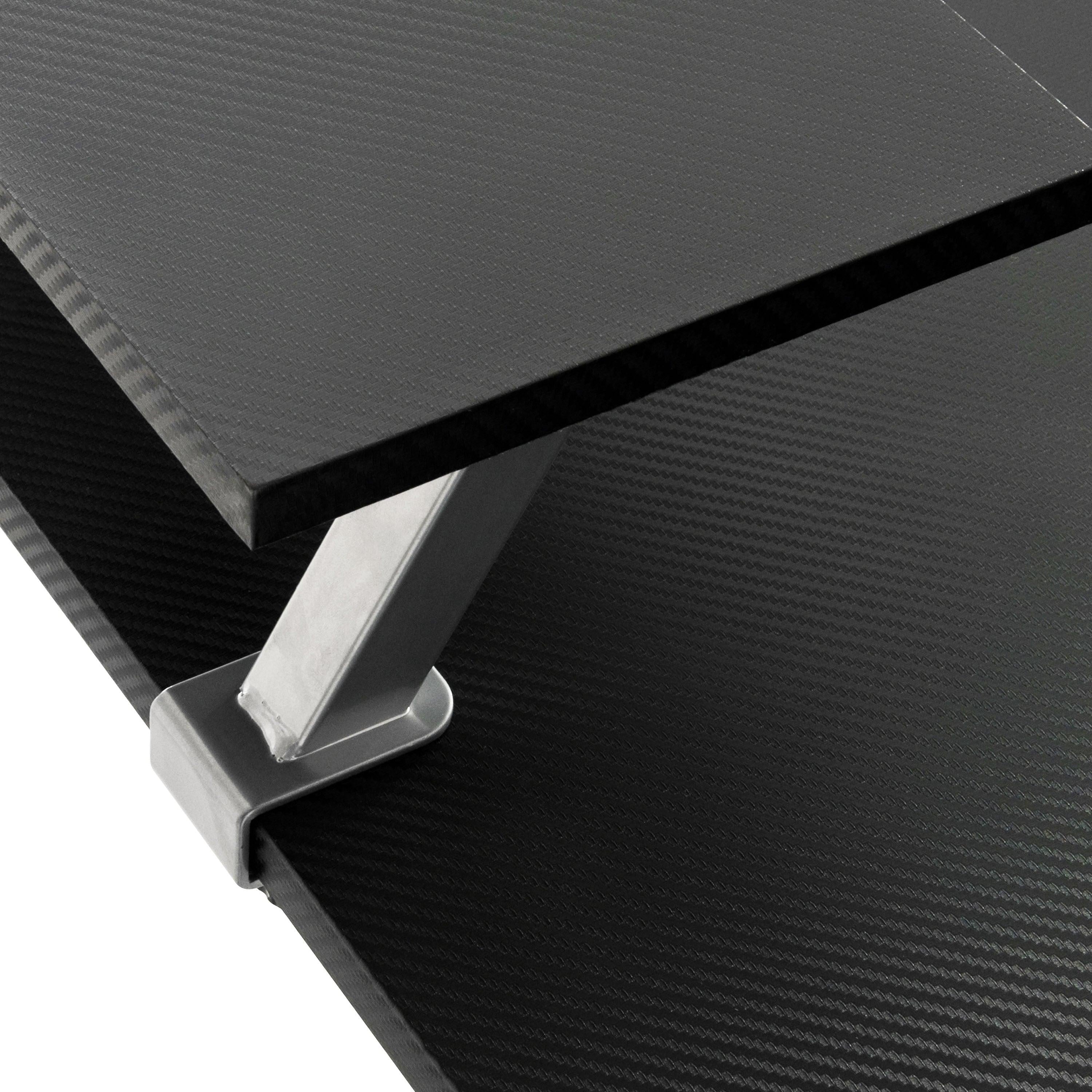 Techni Sport Warrior L-Shaped Gaming Desk, Black