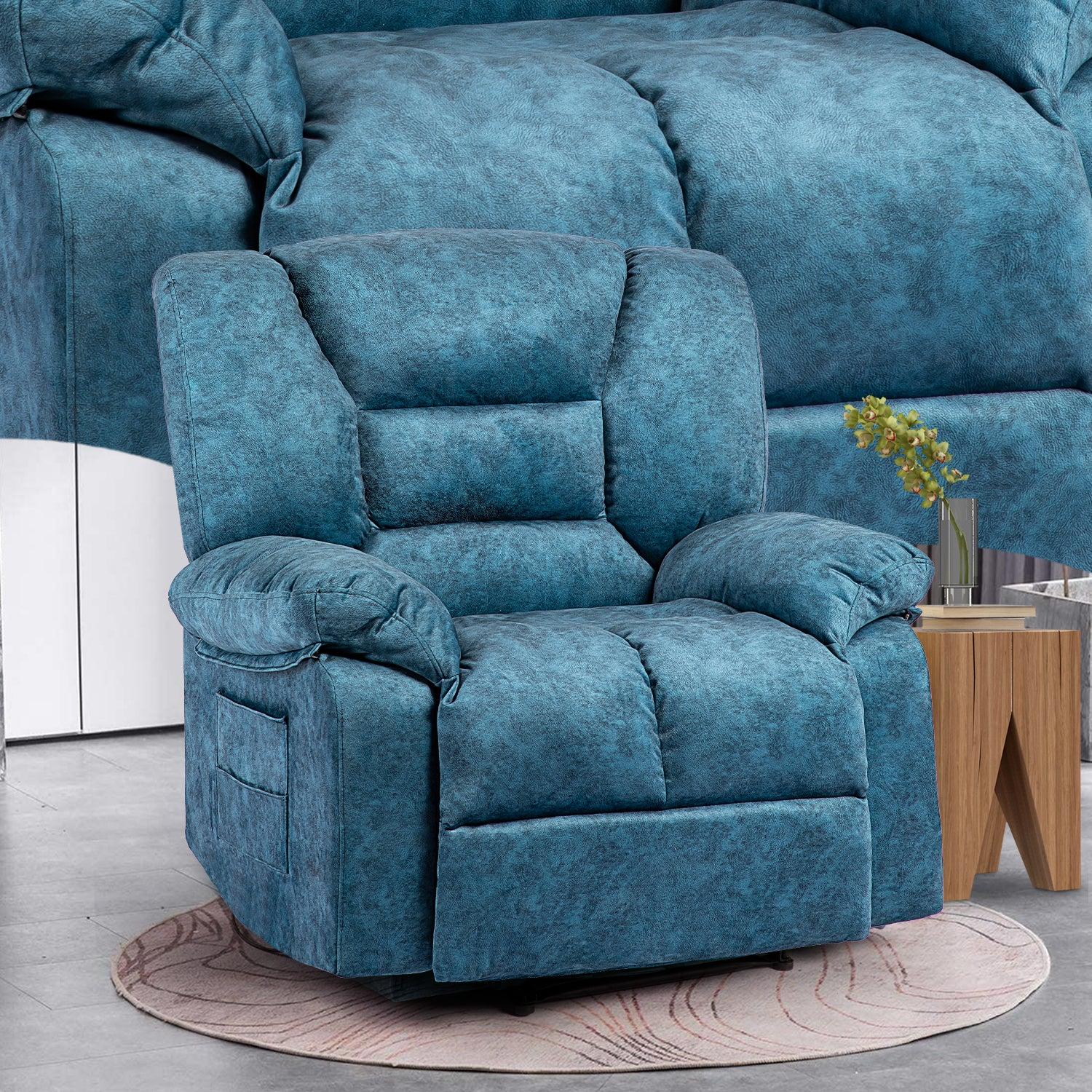 Oversized Recliner Chair Sofa with Massage and Heating