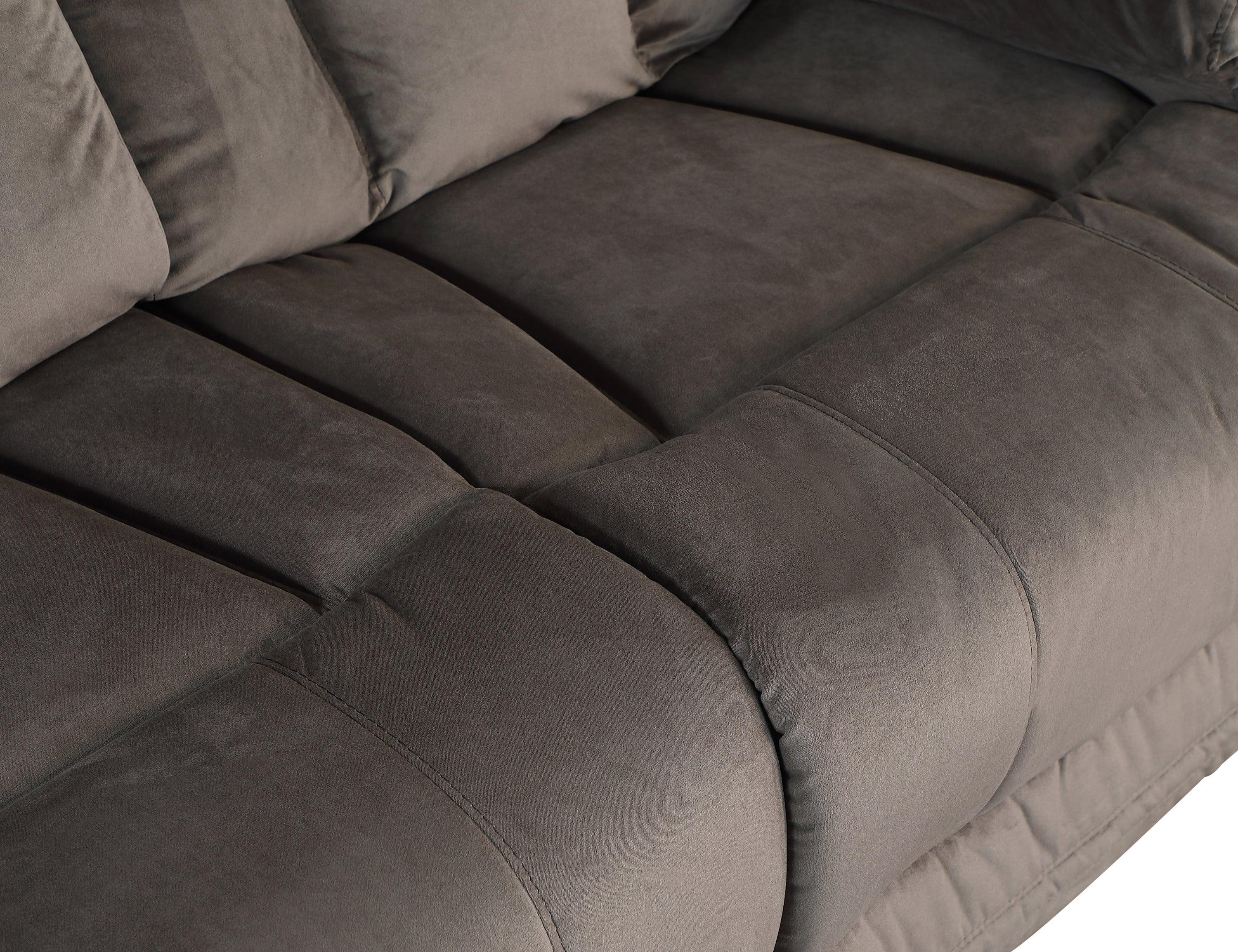 Global United Reclining Transitional Microfiber Fabric Sofa