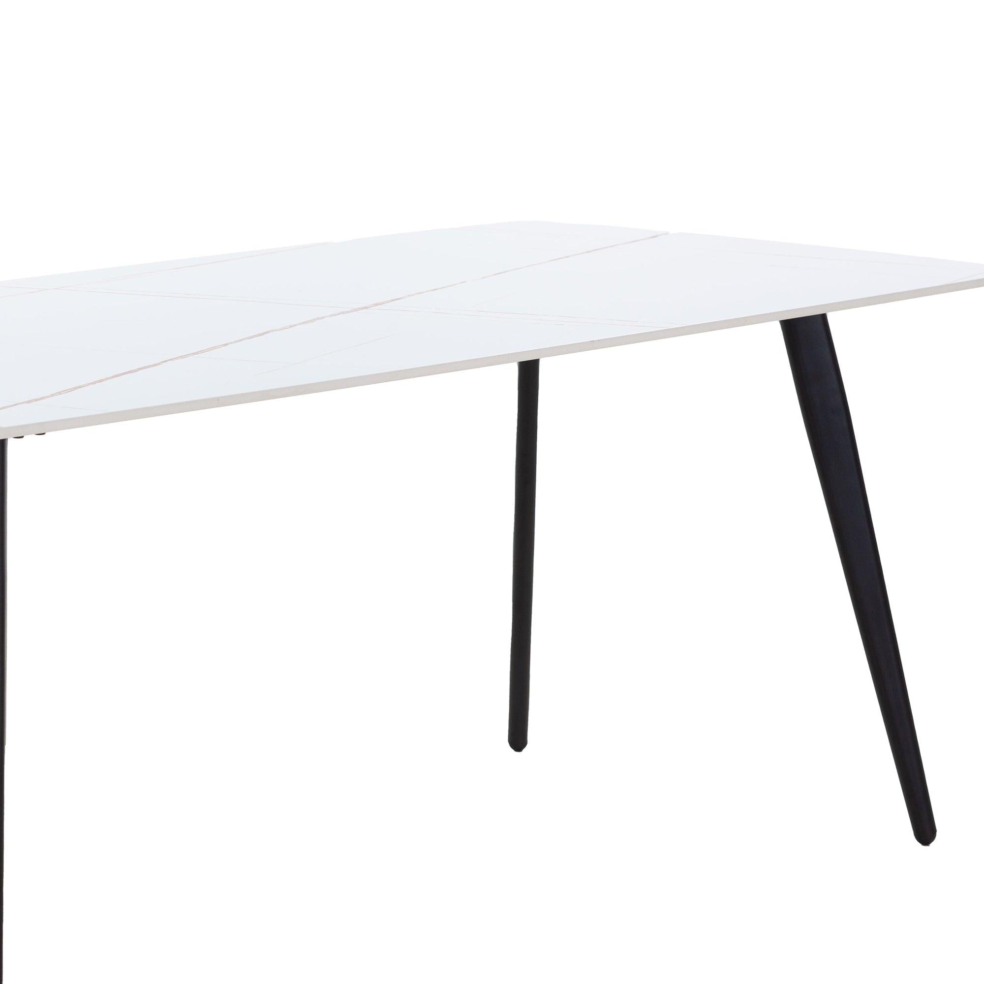 Porcelain Dining Table White 63''