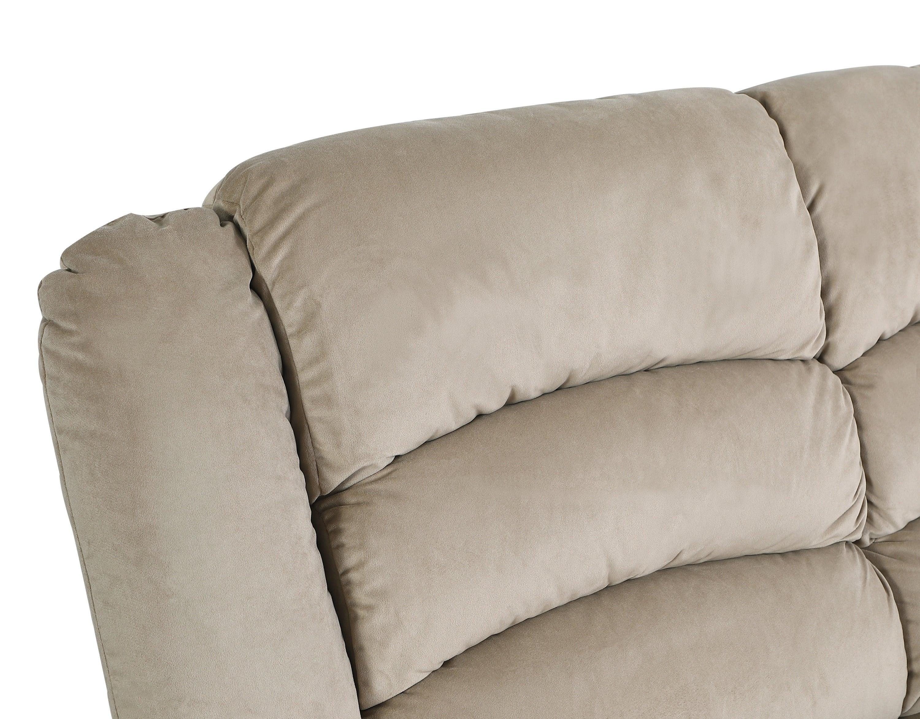 Global United Transitional Microfiber Fabric Upholstered Sofa