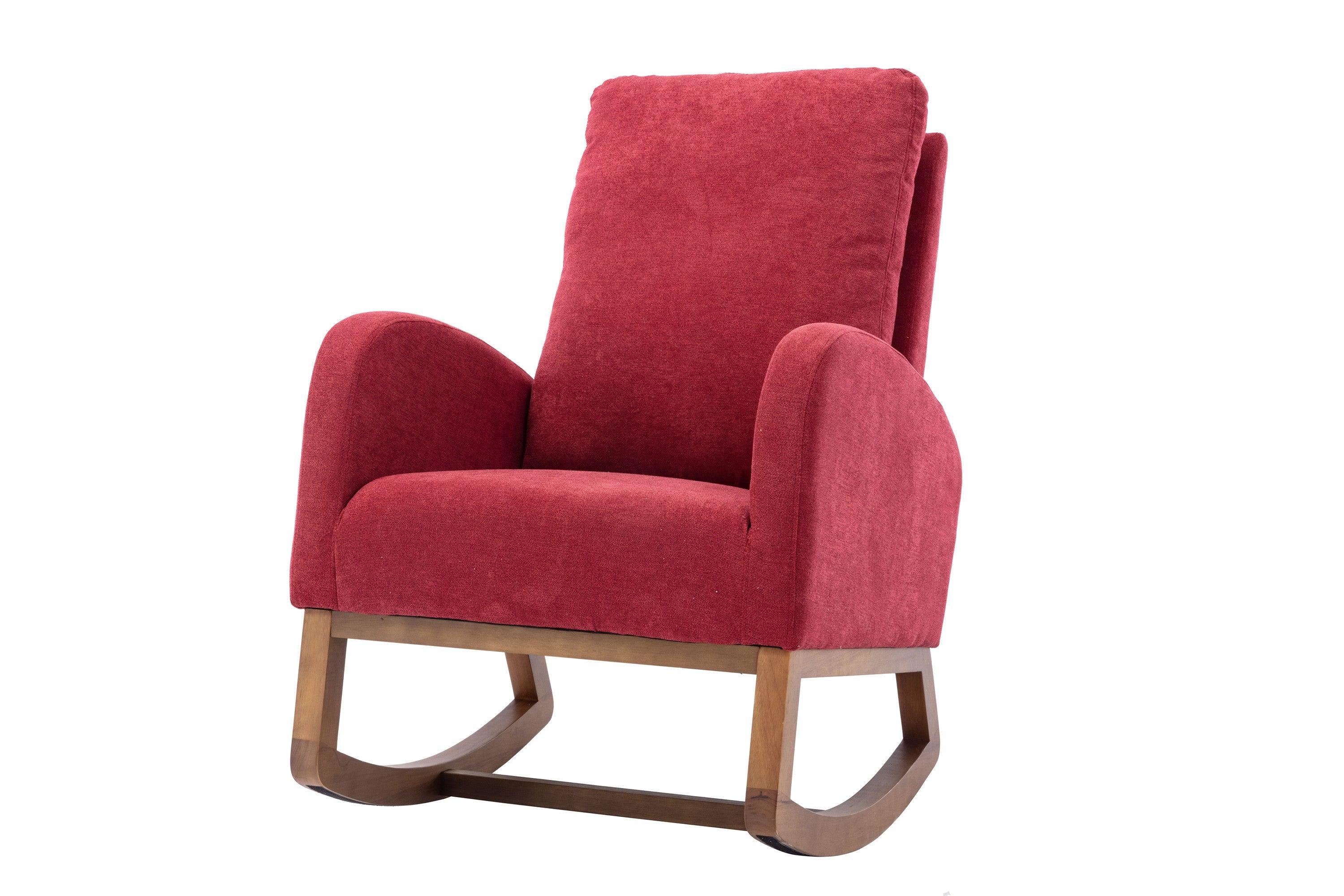 living  room Comfortable  rocking chair  living room chair  Red image