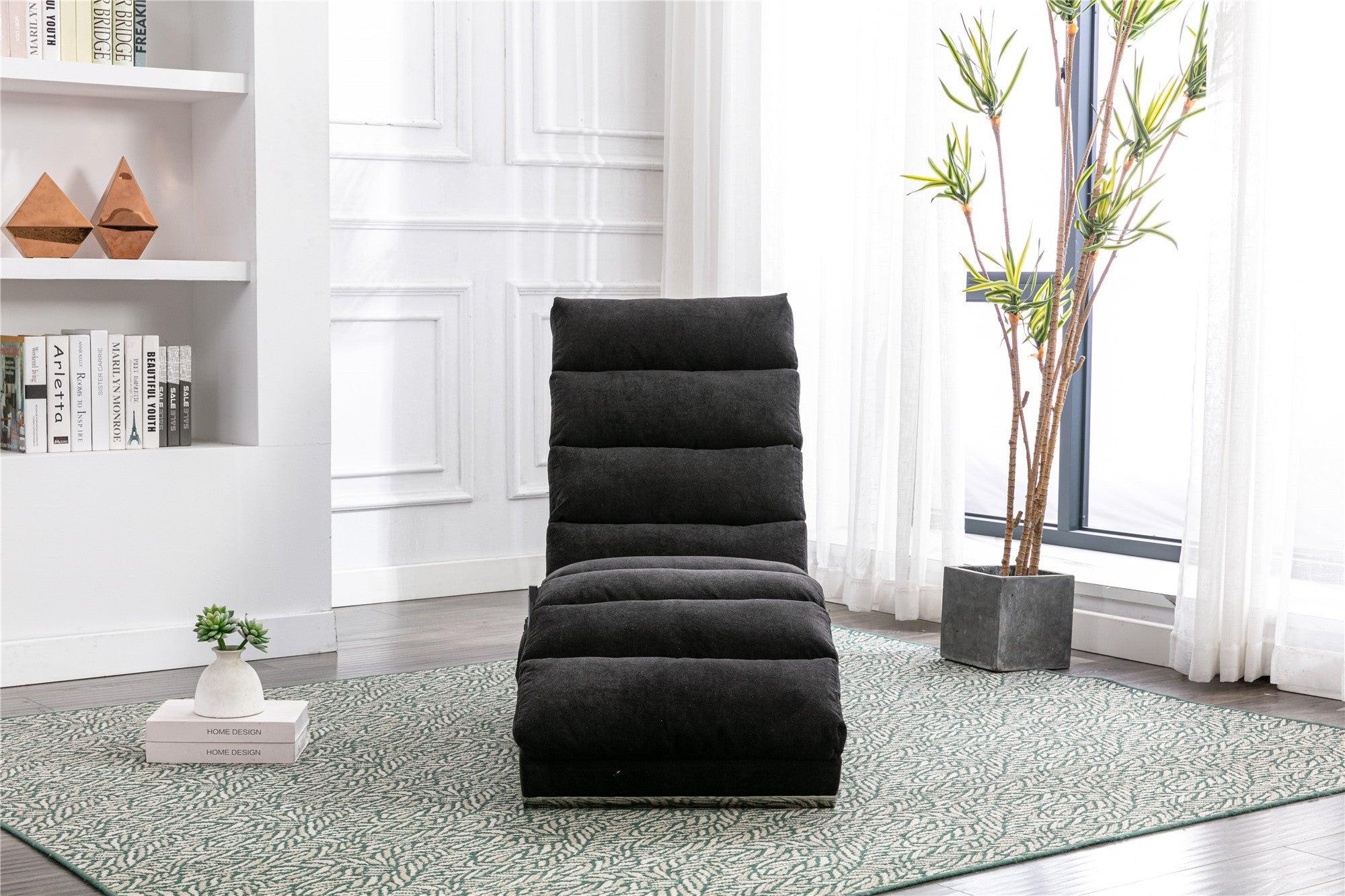 Linen Chaise Lounge Indoor Chair,Modern Long Lounger for Office or Living Room