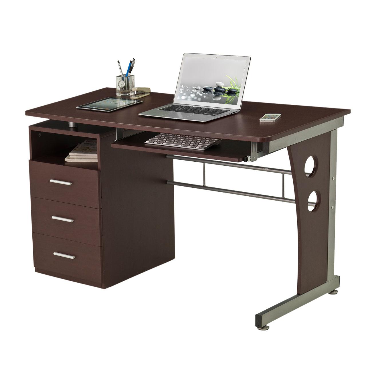 Techni Mobili Computer Desk with AmpleStorage, Chocolate