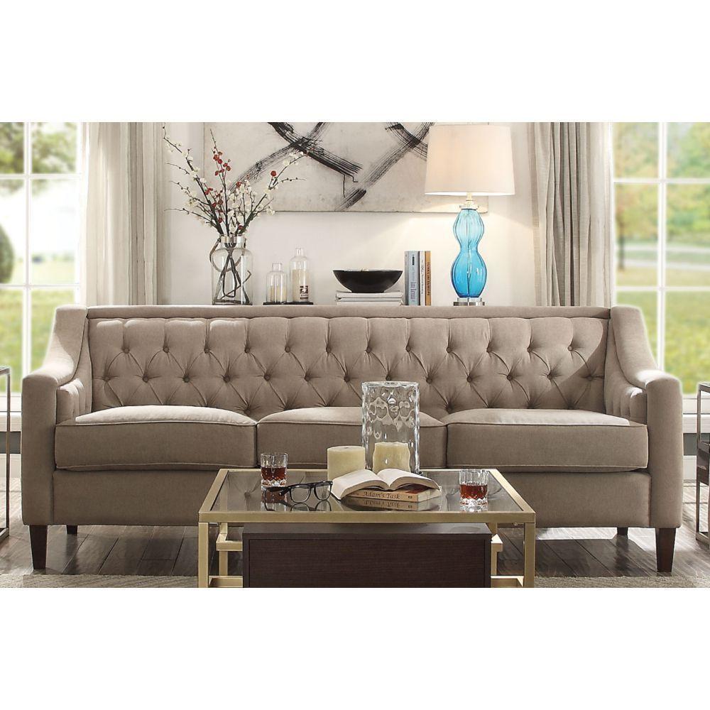 ACME Suzanne Sofa in Beige Fabric 54010 image