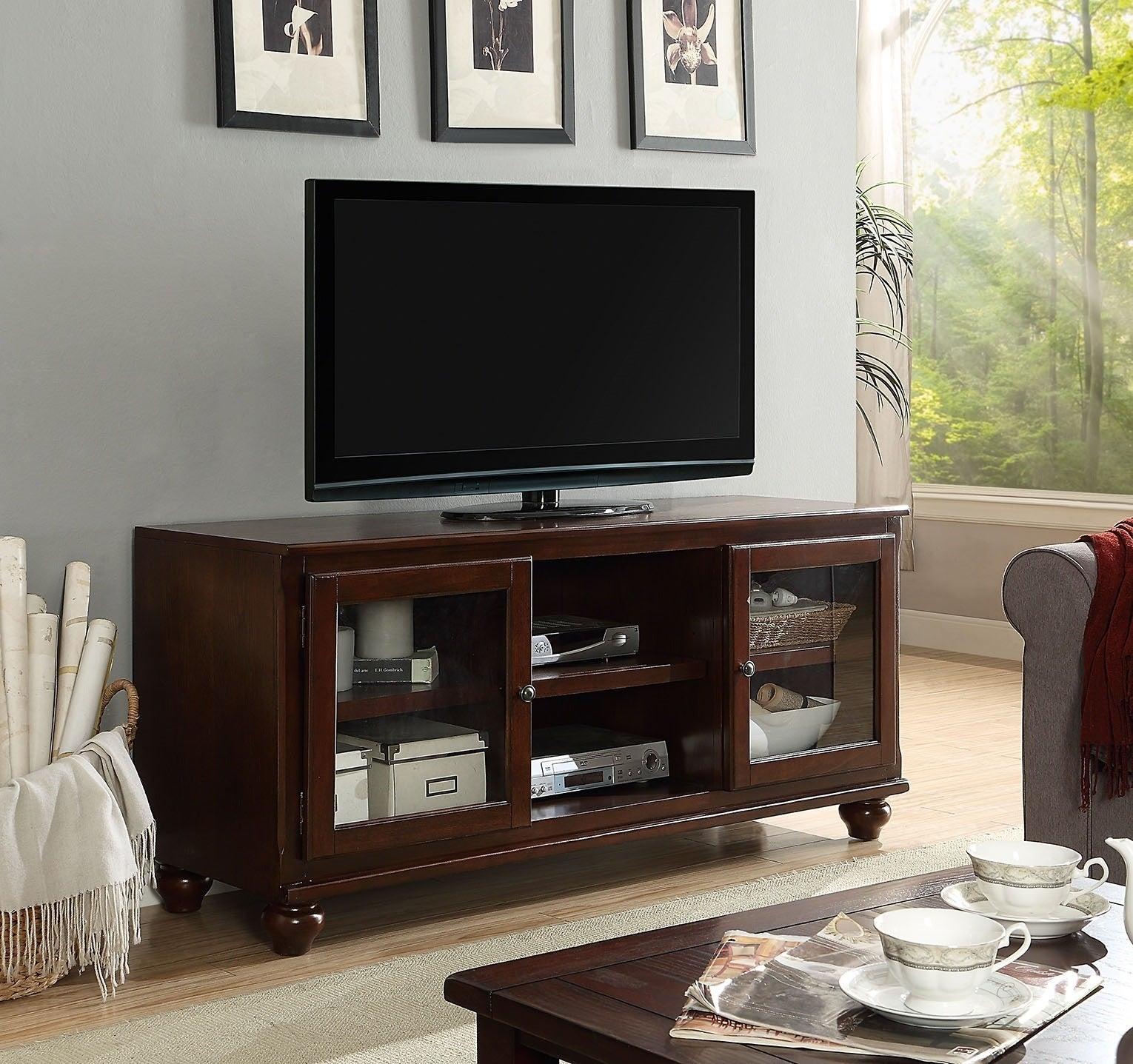 ACME Dita TV Stand in Walnut 91108