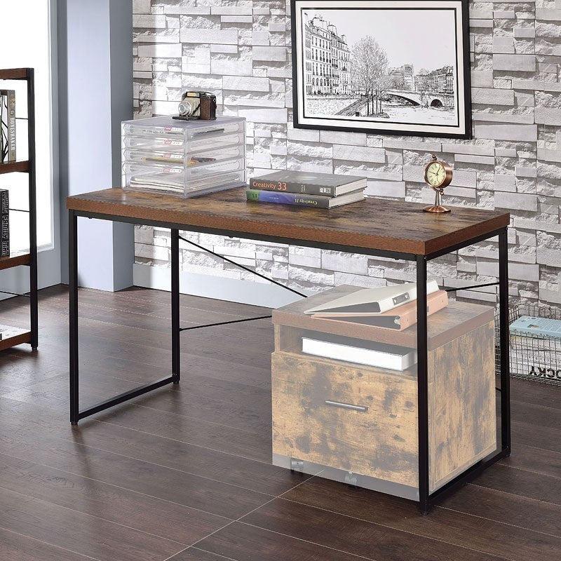 ACME Bob Desk in Weathered Oak & Black 92396 image