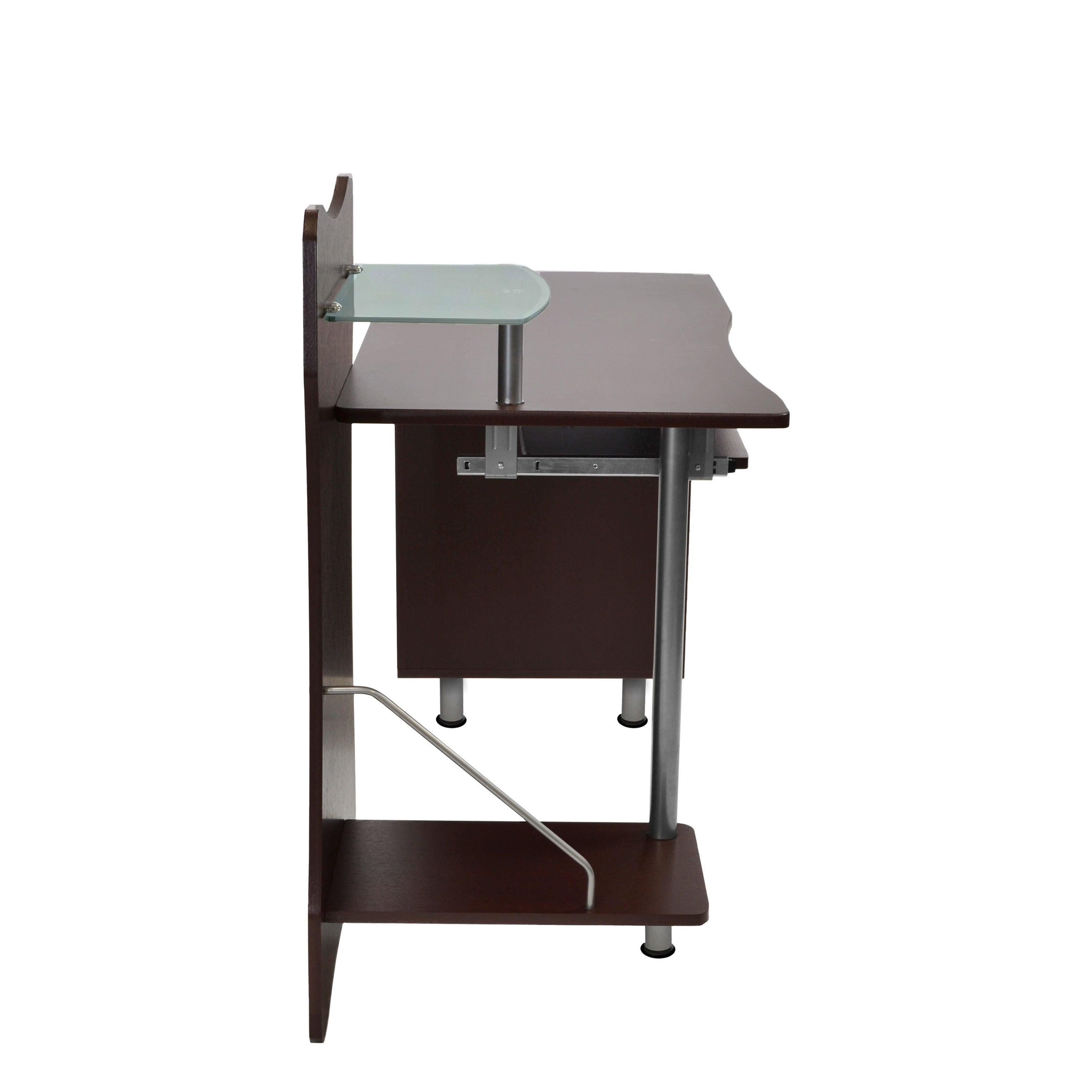 Techni Mobili Stylish Computer Desk withStorage, Chocolate