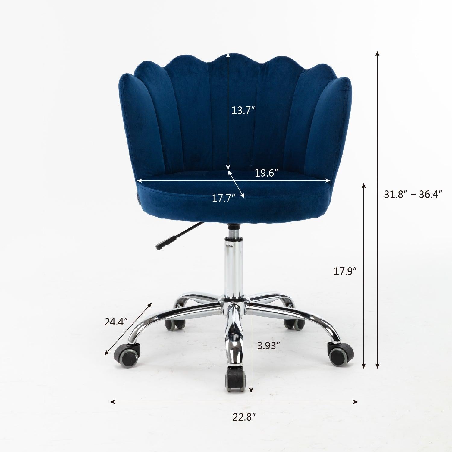 Swivel Shell Chair for Living Room/Bed Room,Modern Leisure office Chair  Blue