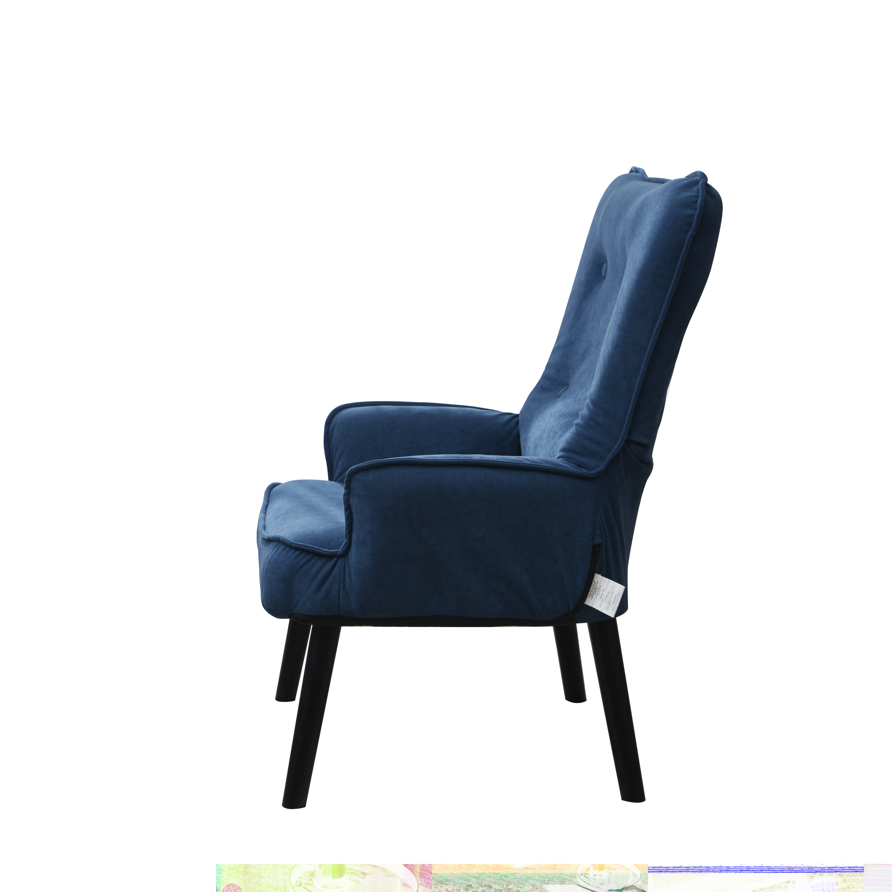 Accent chair TV Chair Living room Chair with ottoman，Modern Vanity Chair with Arms Upholstered Tall Back Desk Chair for  Bedroom