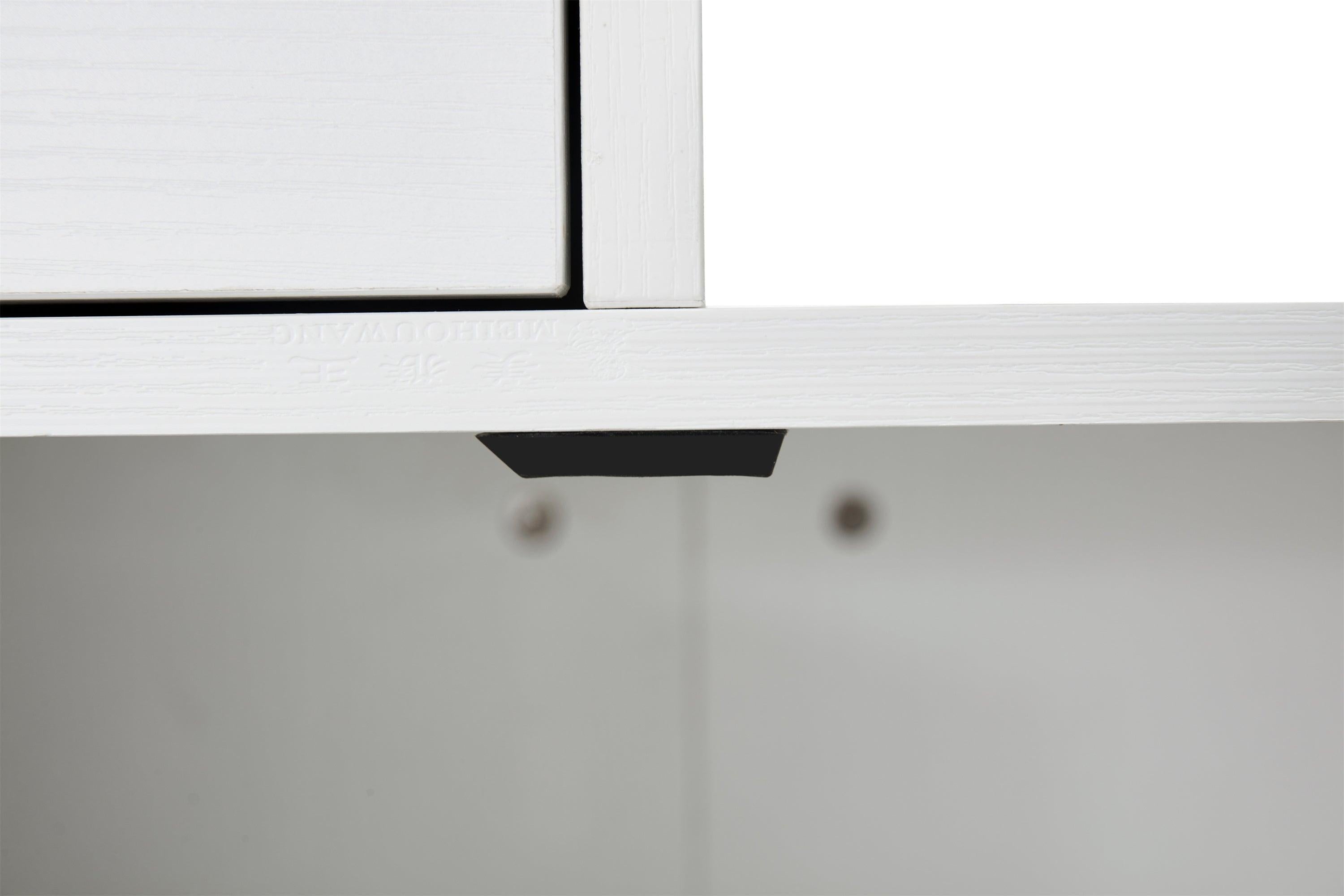 KITCHStorage cabinet WHITE-Black, move with roller..