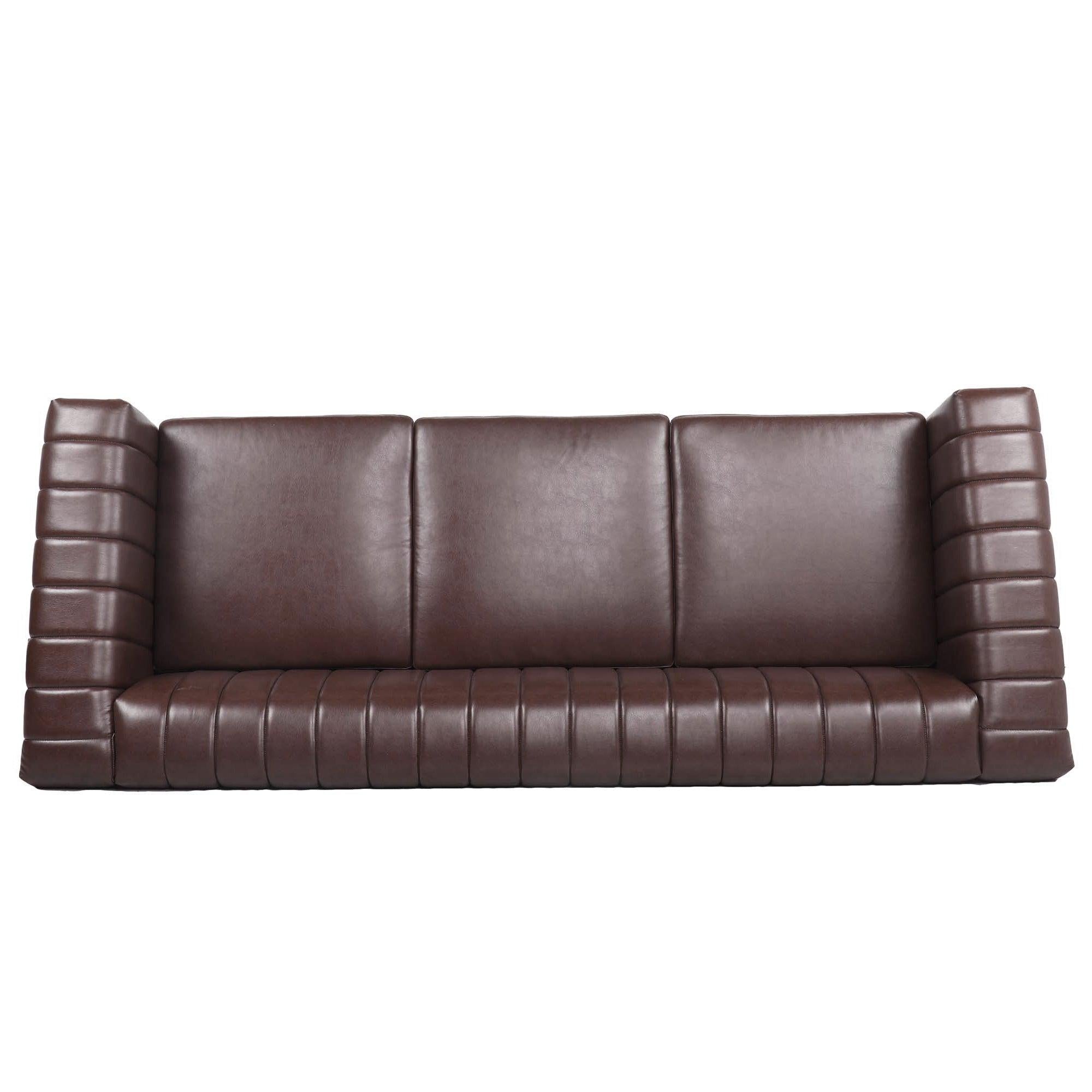 83.66" Width Traditional  Square Arm removable cushion 3 seater Sofa