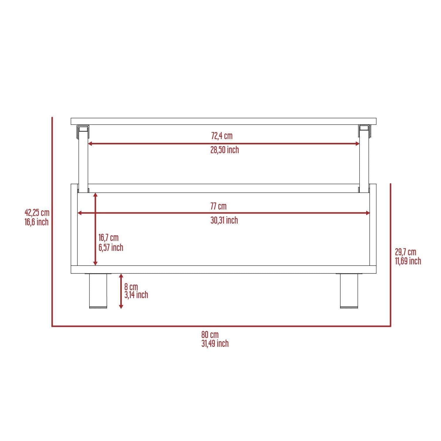 Tilton Rectangle Lift Top  Coffee Table White