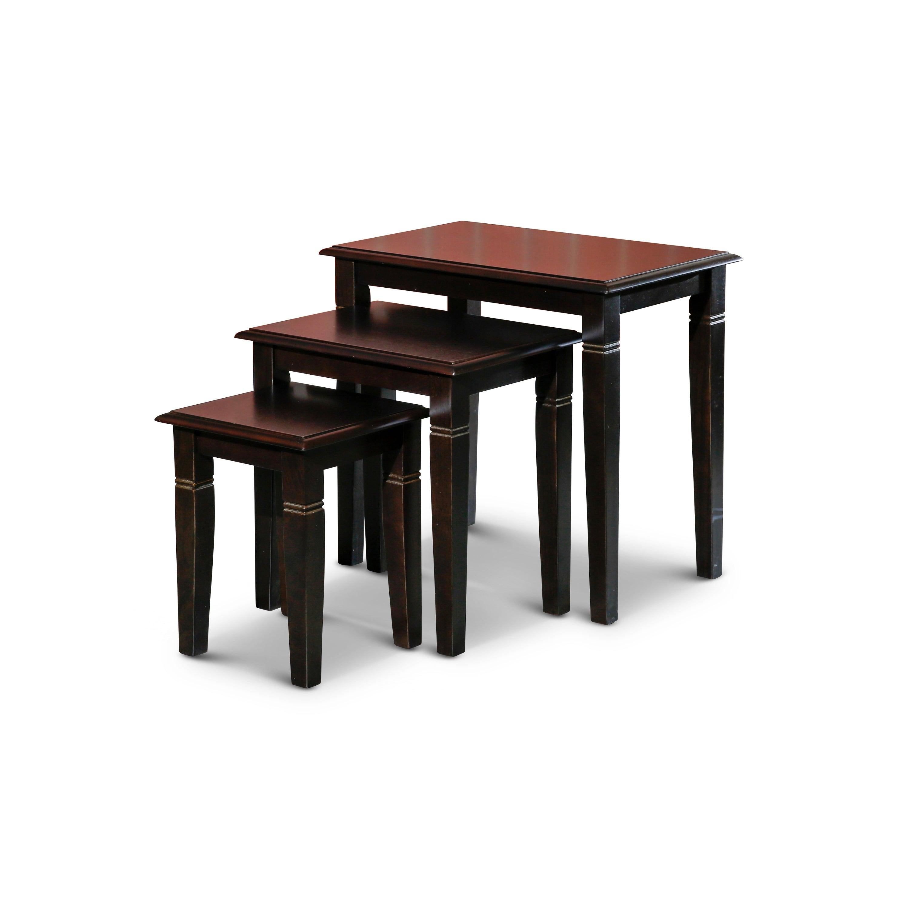 3-Piece Nesting Table Set, Espresso image