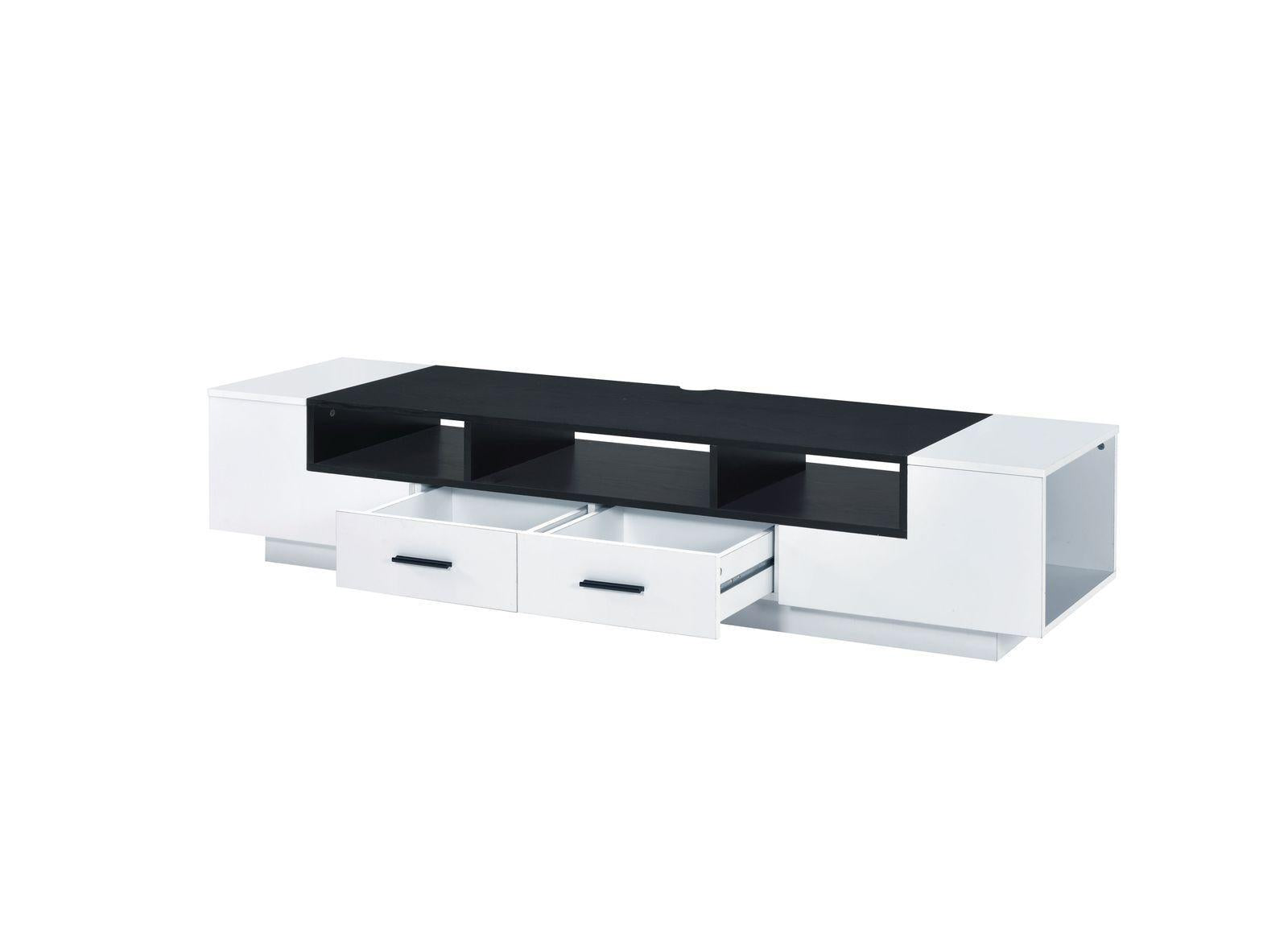 ACME Armour TV Stand, White & Black 91275