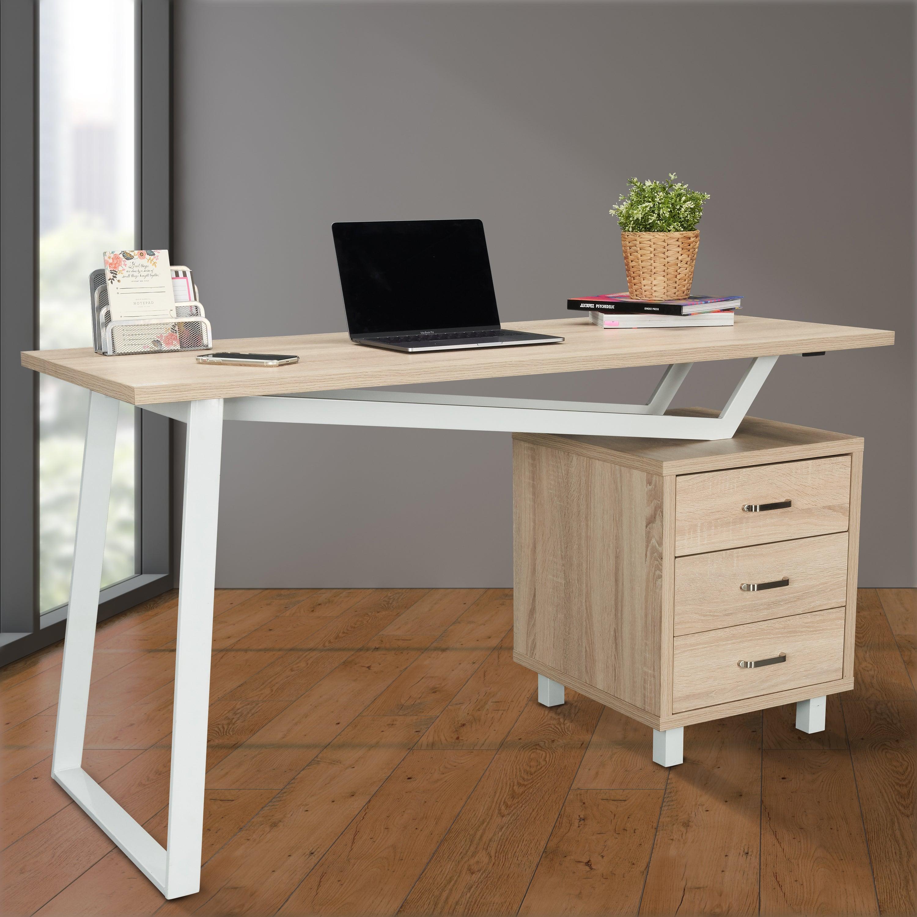 Techni MobiliModern Design Computer Desk withStorage, Sand image