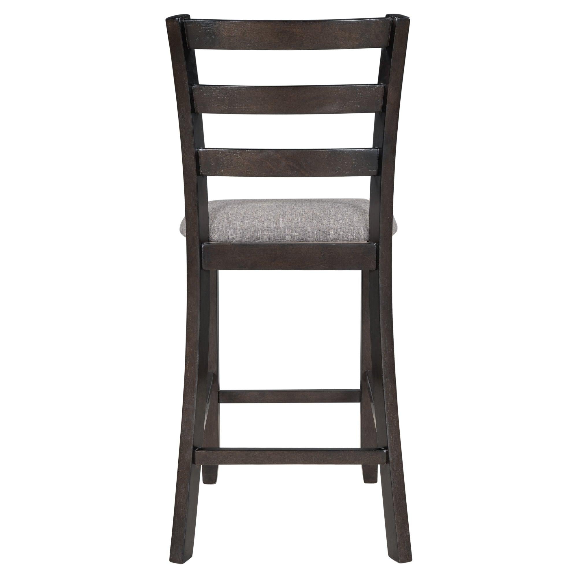 Set of 4 Wooden Counter Height Dining Chair with Padded Chairs, Espresso