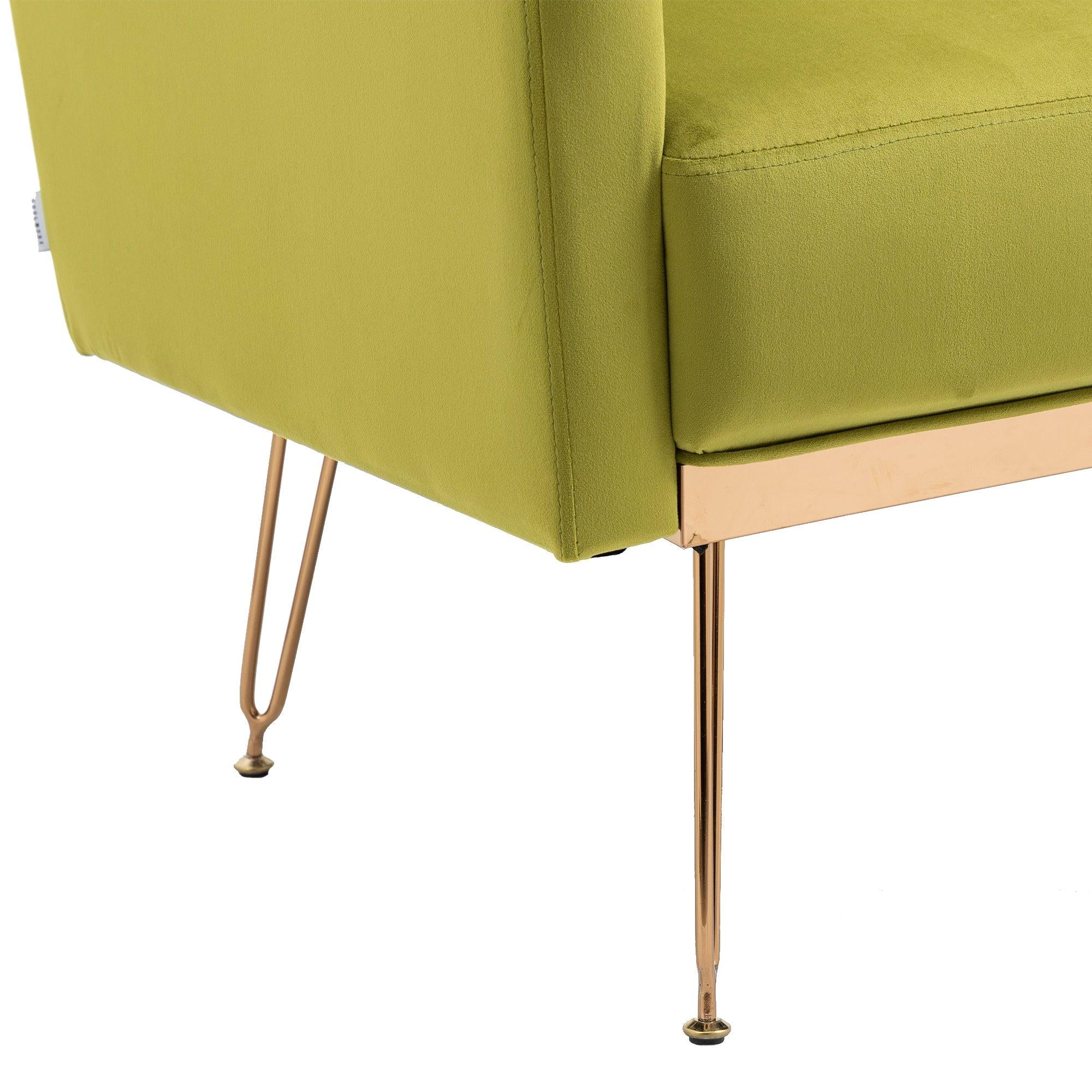 Accent  Chair  ,leisure single sofa  with Rose Golden  feet