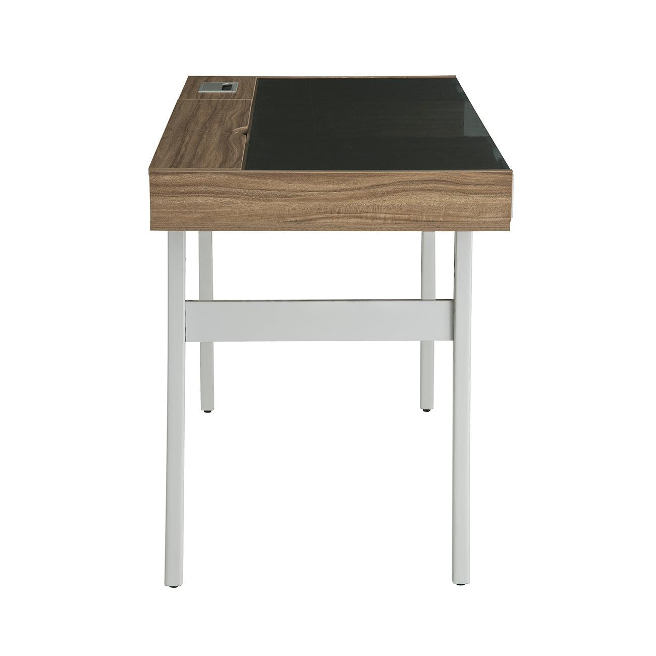 Techni Mobili Compact Computer Desk with MultipleStorage, Walnut