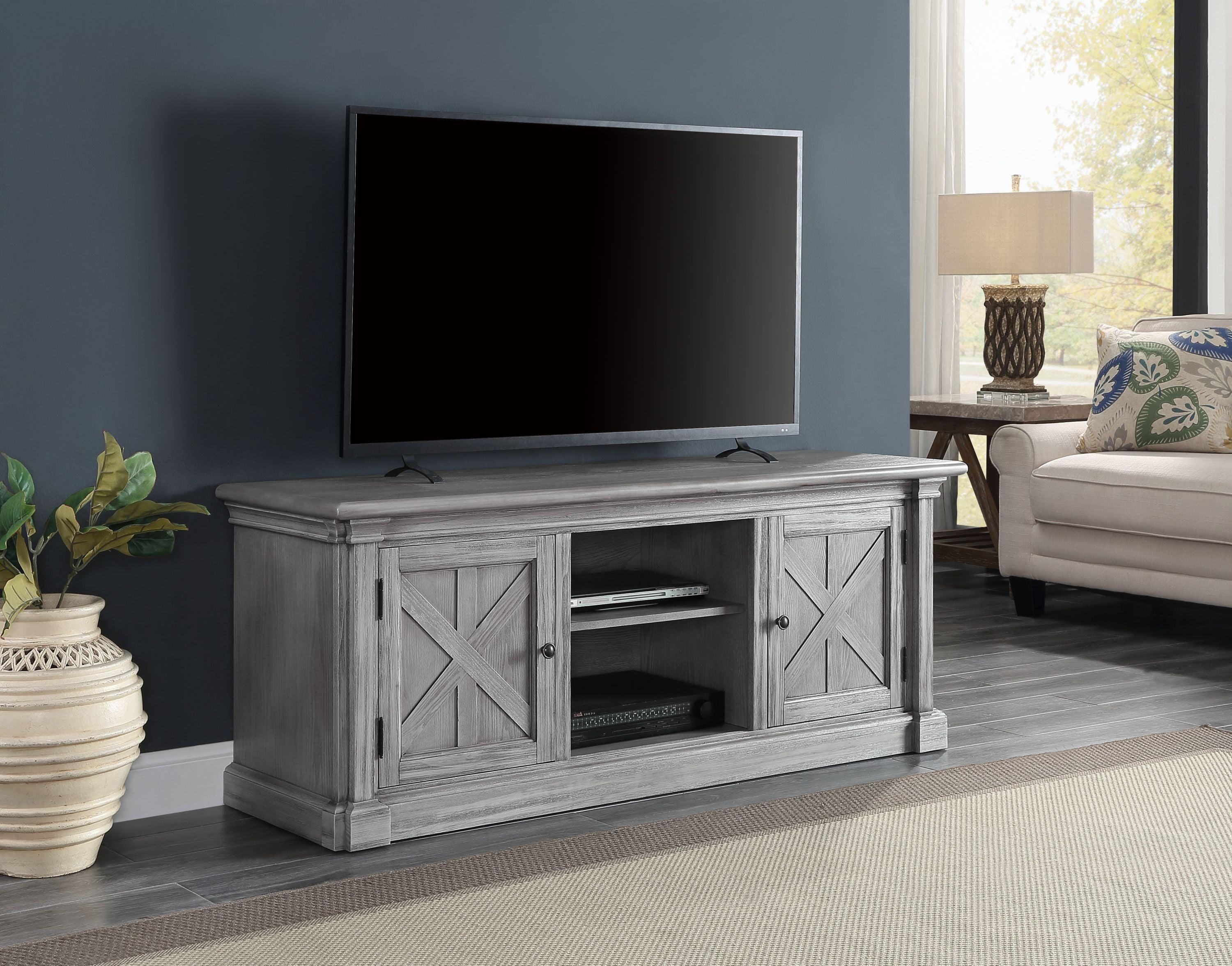 ACME Lucinda TV Stand, Gray Oak 91612 image