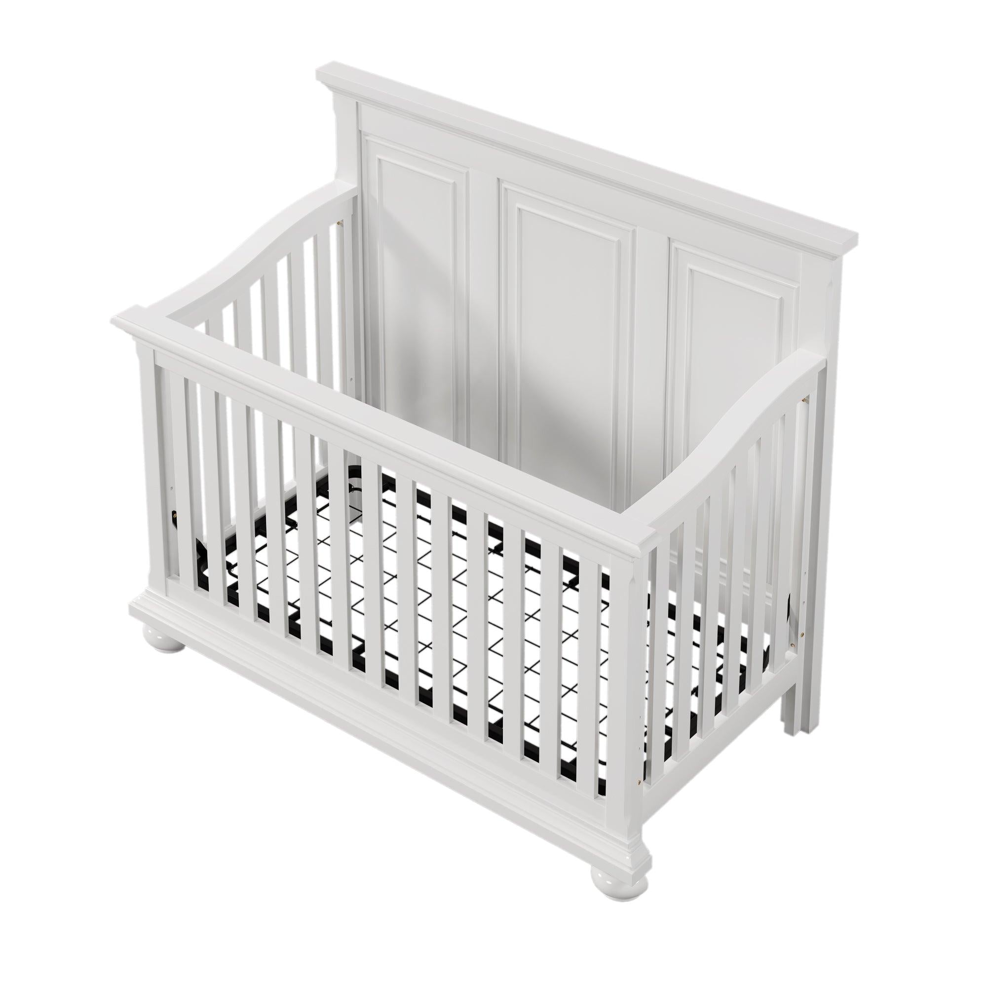 Traditional Farmhouse Style 4-in-1 Full Size Convertible Baby Crib - Converts to Toddler Bed, Daybed and Full-Size Bed, White