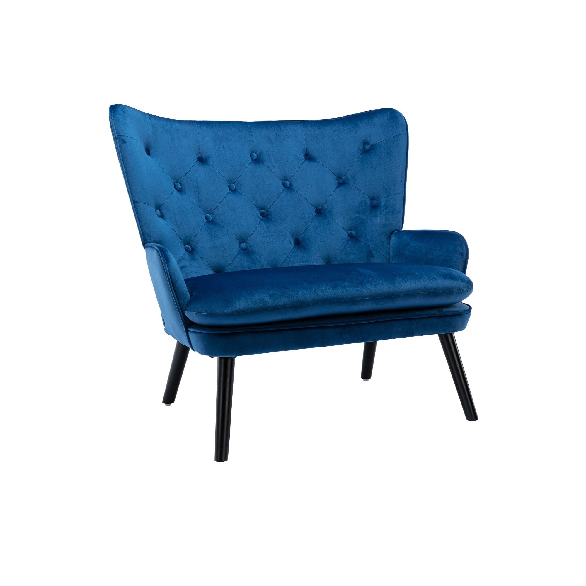 High Back Accent Chair .Comfortable Loveseat Fabric Padded Seat .Modern High Back Arm-sofa