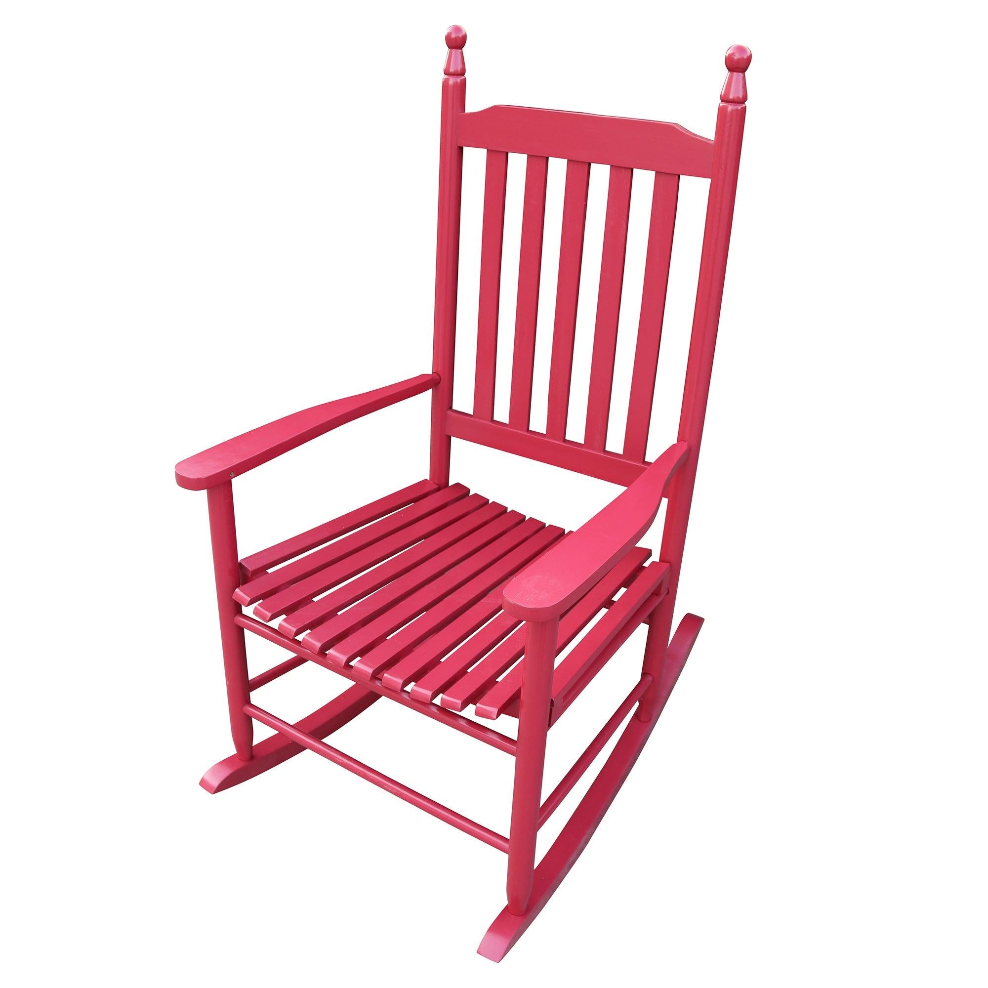 wooden porch rocker chair  Red