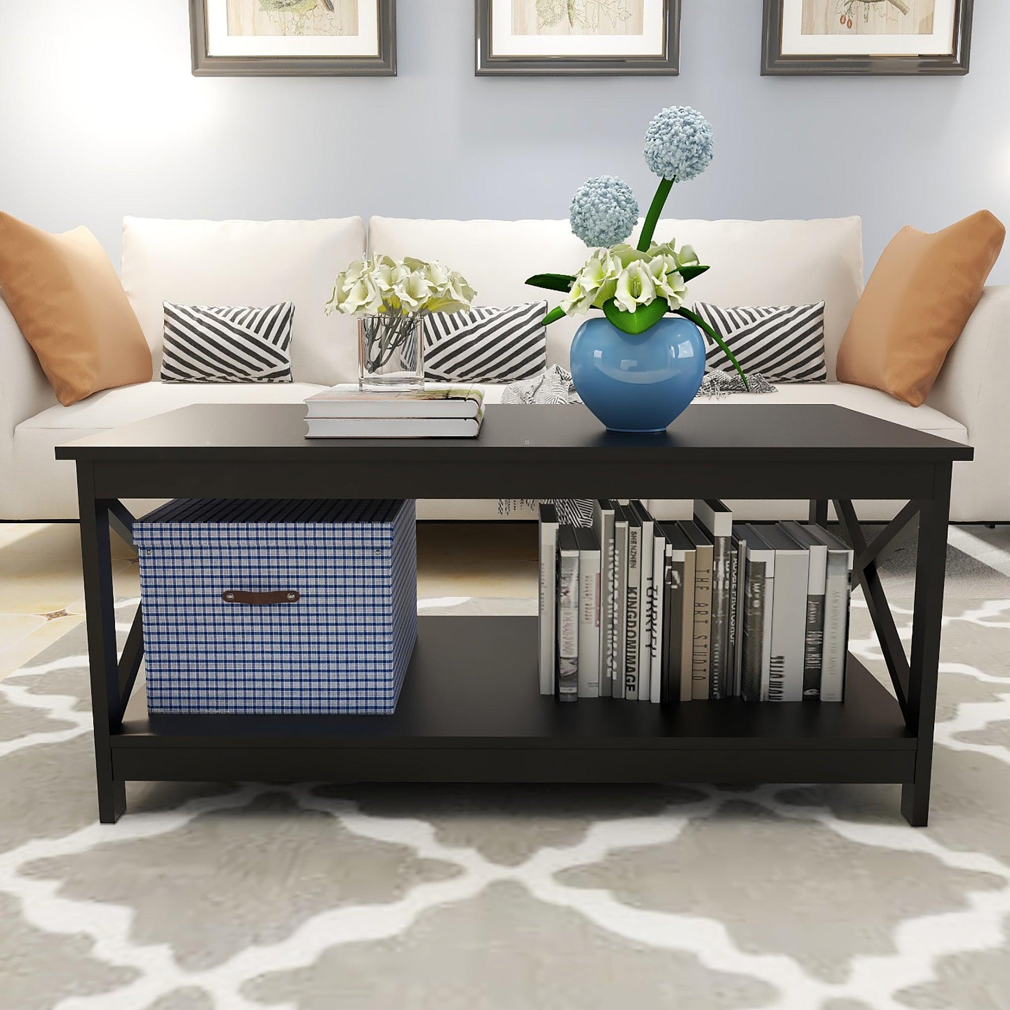 Coffee Table Oxford End Table-Black Color