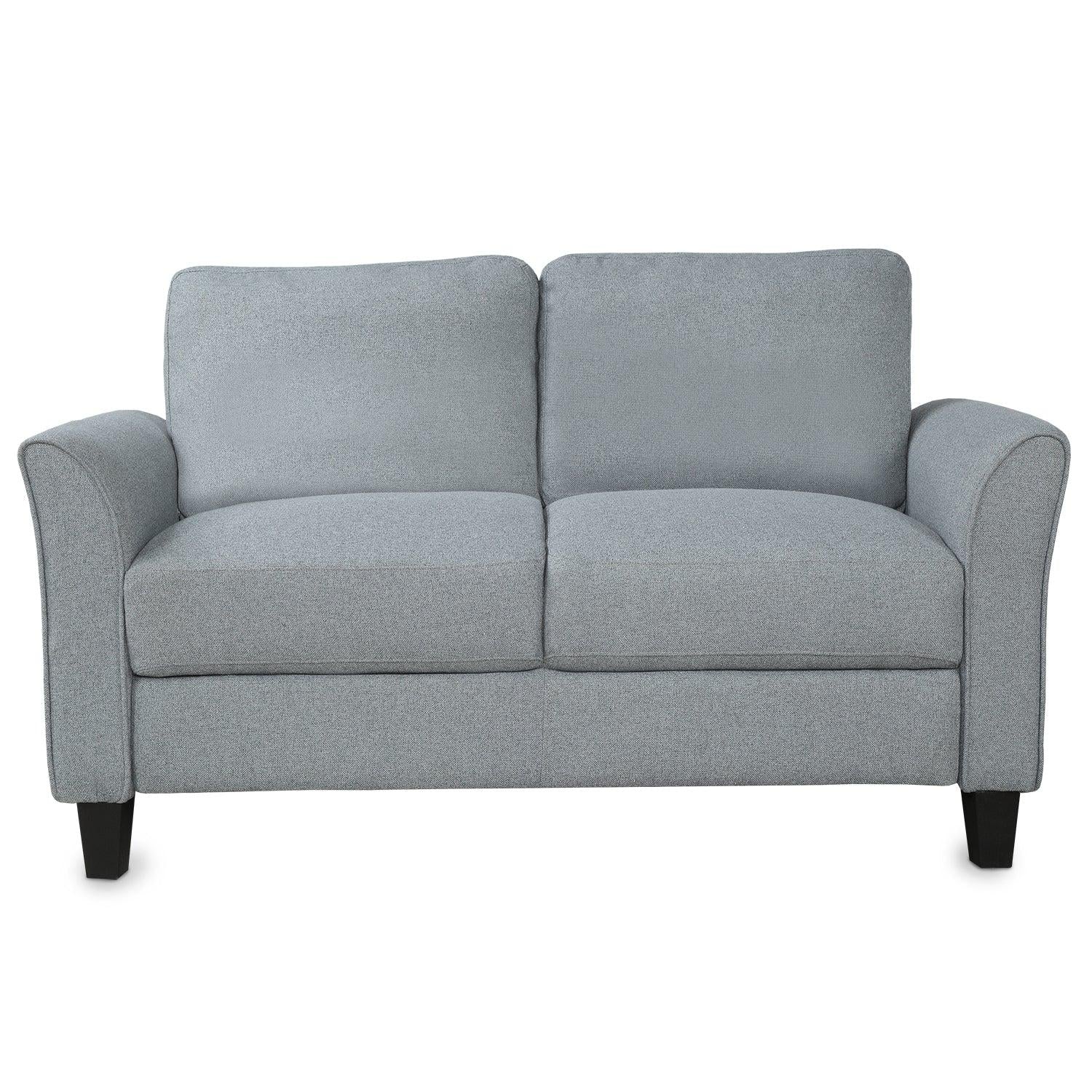 Living Room Furniture Love Seat Sofa Double Seat Sofa (Loveseat Chair)(Gray)