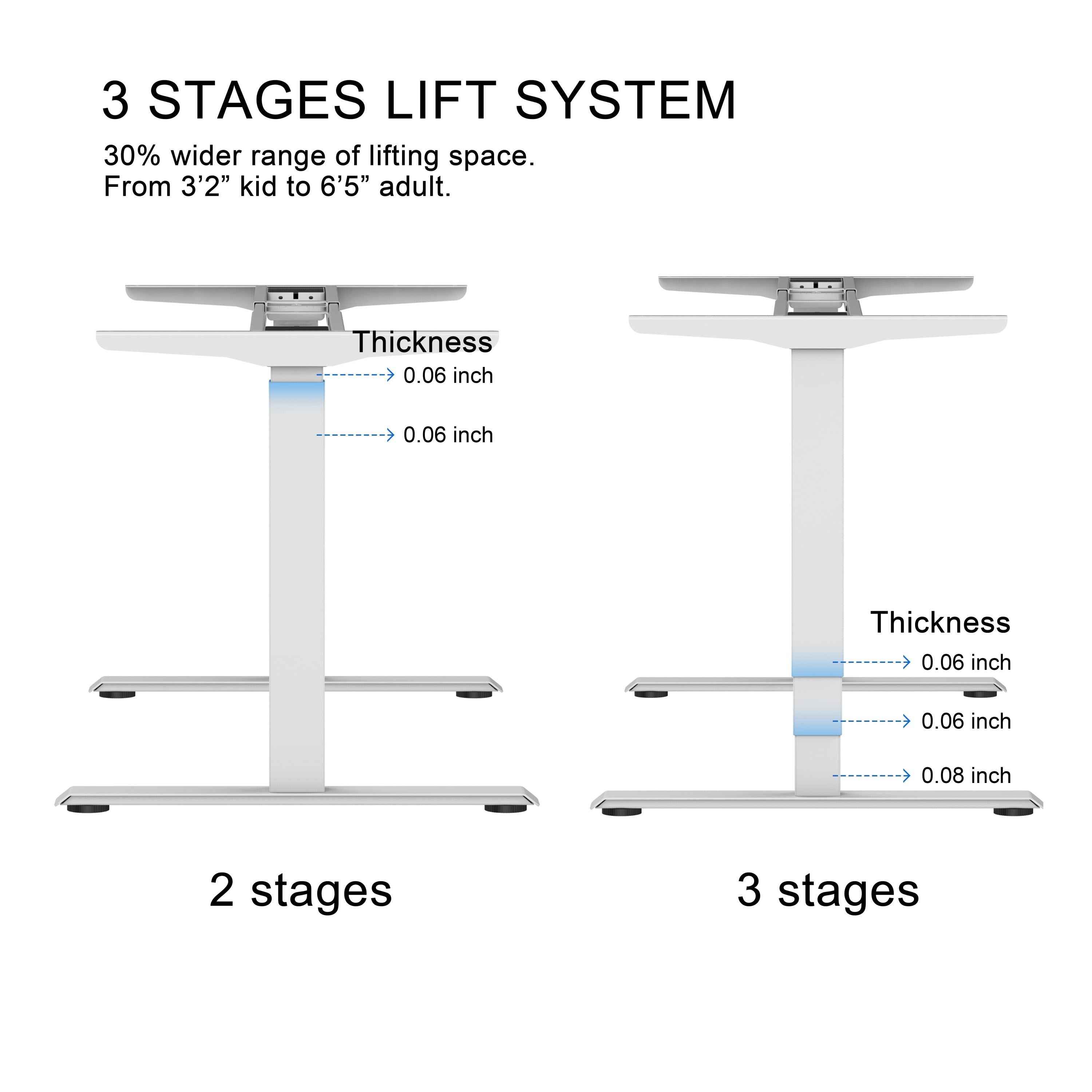 Ergonomic Standing Desk Base Workstation Frame Only，silver grey