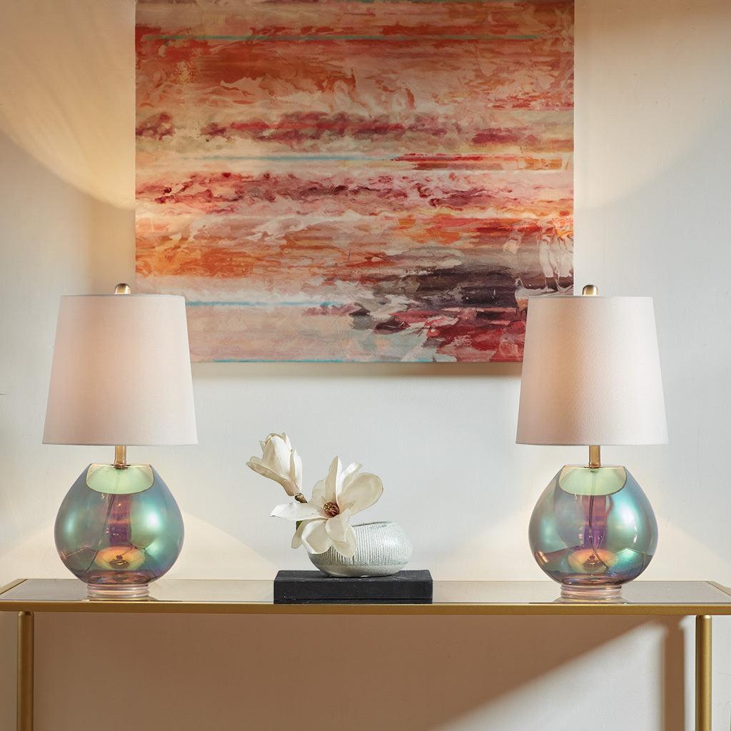 Ranier Iridescent Glass Table Lamp