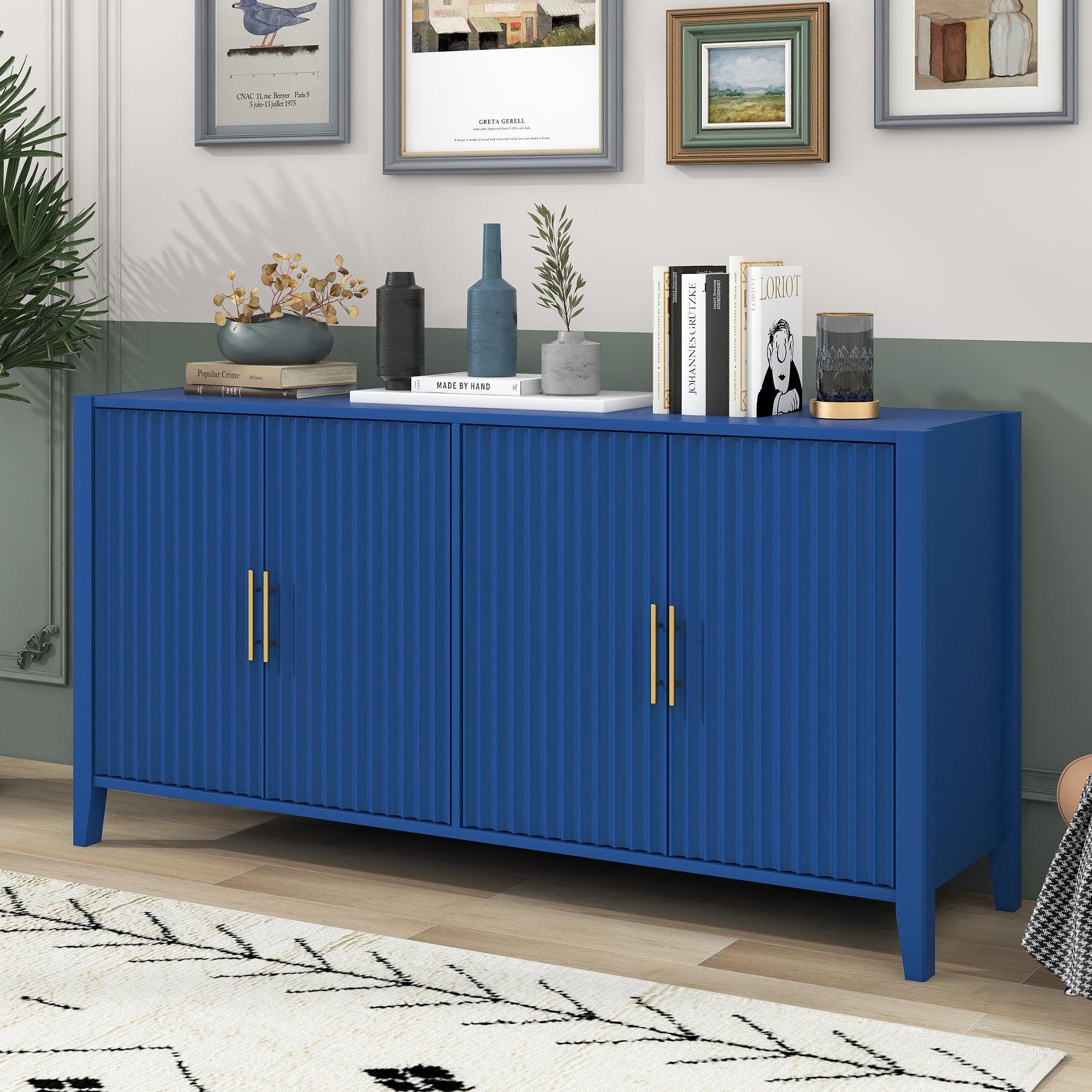 AccentStorage Cabinet Sideboard Wooden Cabinet with Metal Handles for Hallway, Entryway, Living Room, Bedroom image