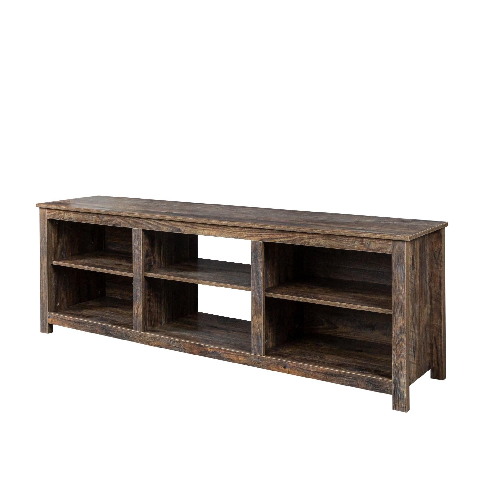 Living room TV stand furniture with 6Storage compartments and 1 shelf cabinet, high-quality particle board