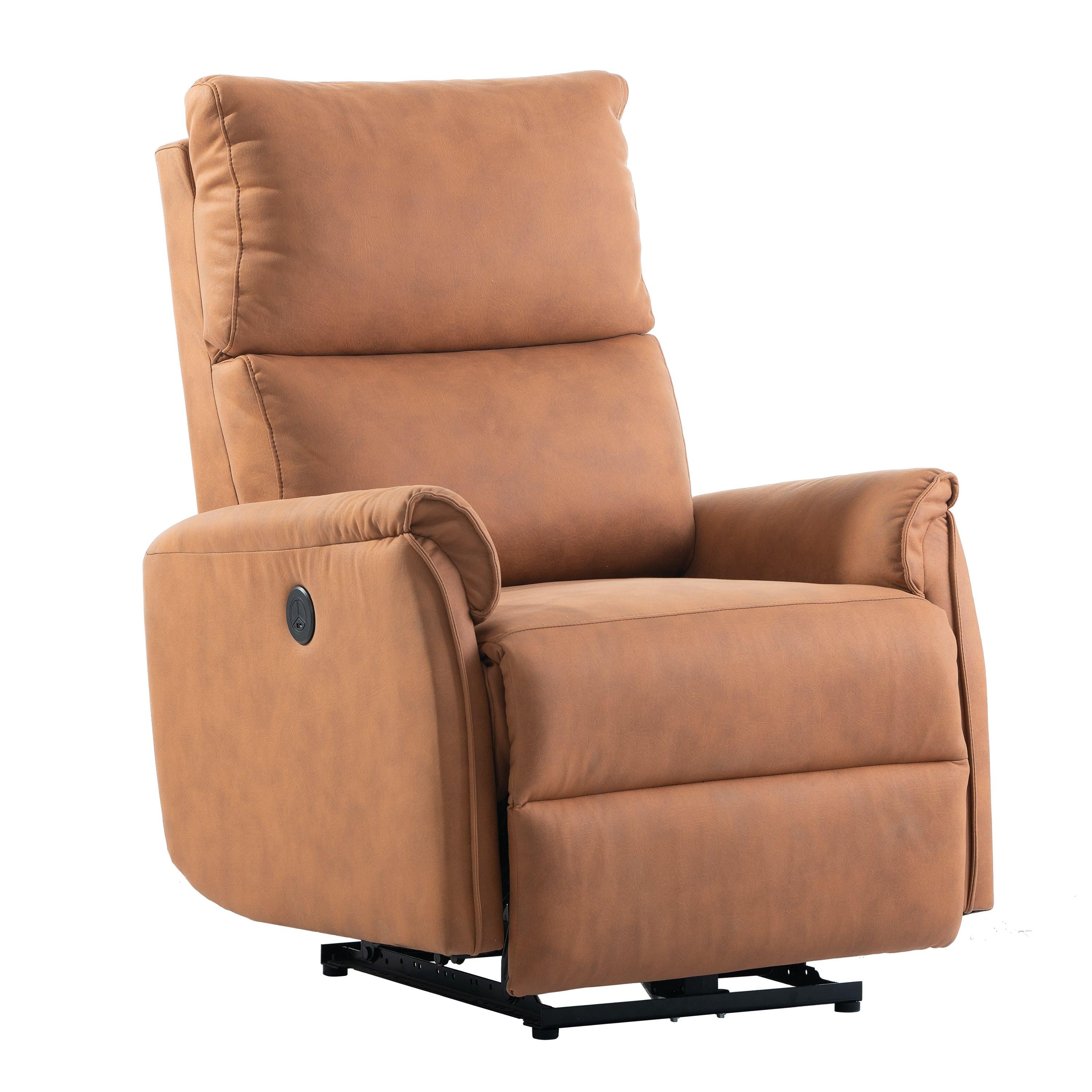 Electric Power Recliner Chair Fabric, Reclining Chair for Bedroom Living Room,Small Recliners Home Theater Seating, with USB Ports,Recliner for small spaces