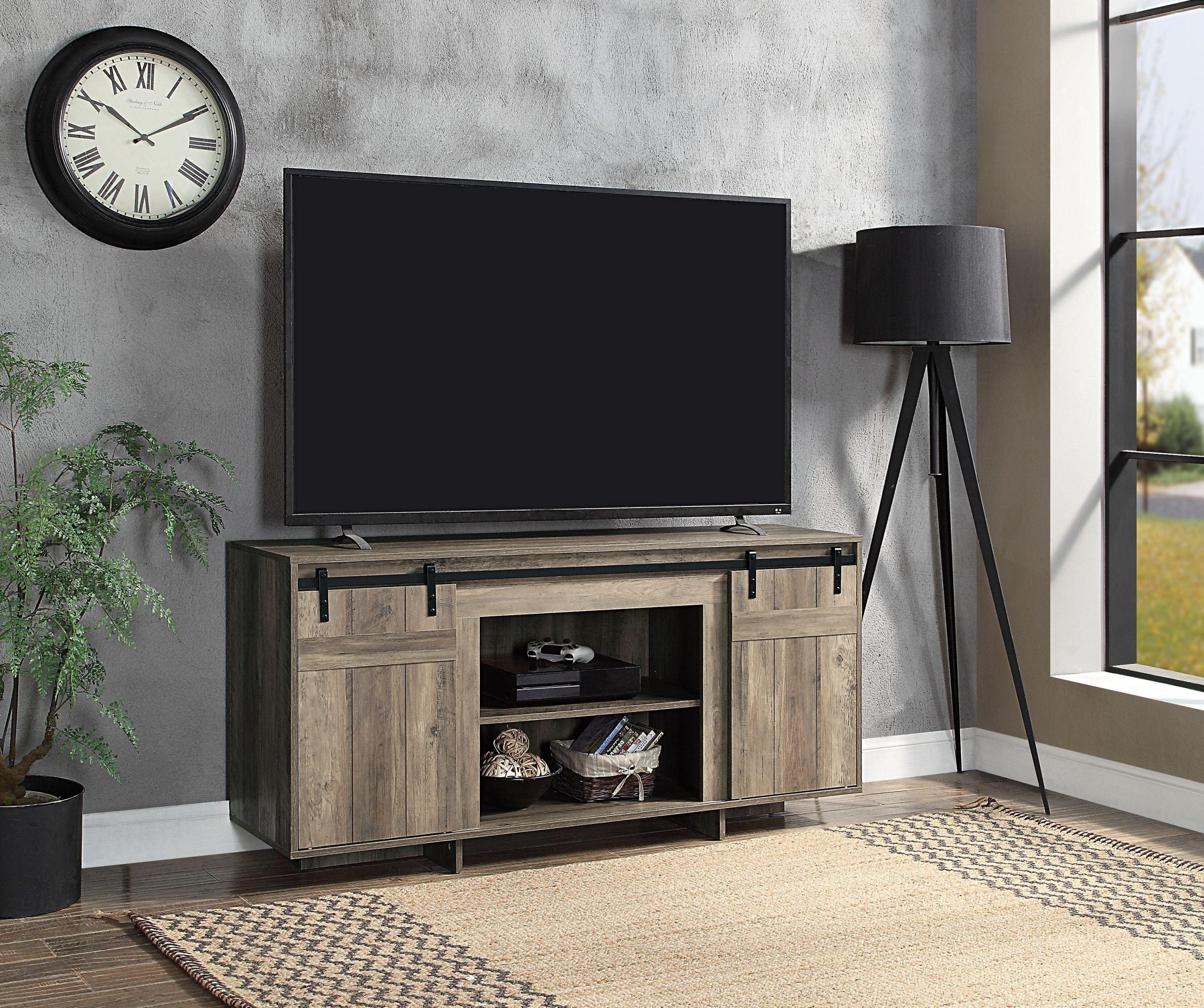 ACME Bellarosa TV STAND (SAME AS 91608) Gray Washed Finish LV01440 image